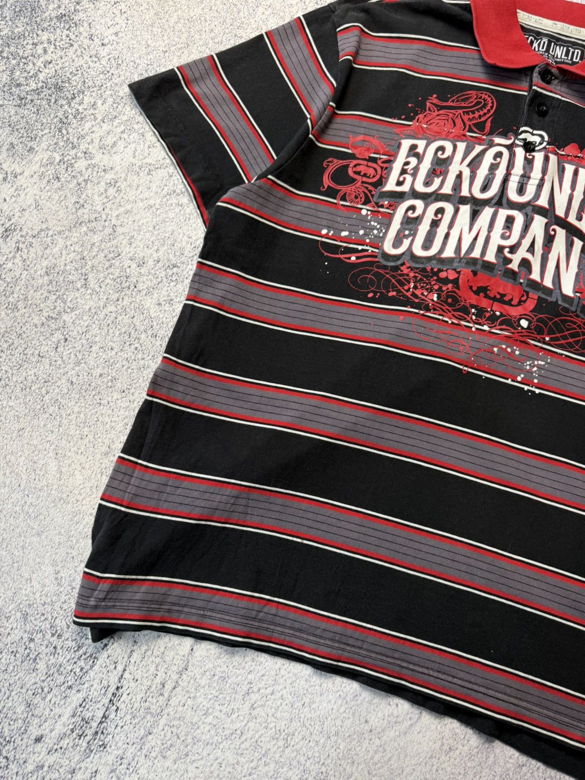Ecko Unltd. VINTAGE Ecko Unltd Y2K Red Big logo Polo T-Shirt USA Size US L / EU 52-54 / 3 - 10 Thumbnail