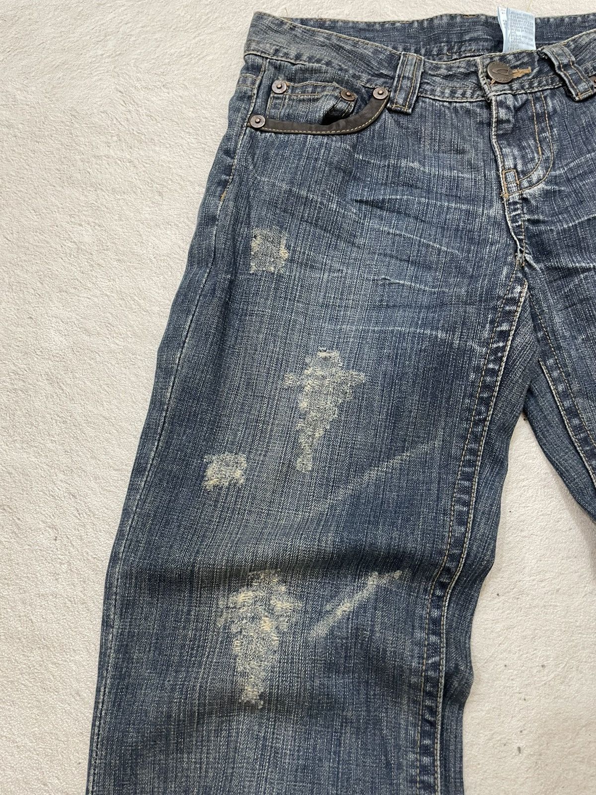 Japanese Brand 2000s DOHC Distressed Denim Mudwash Jeans Y2K Hysteric LGB Size US 29 - 5 Thumbnail