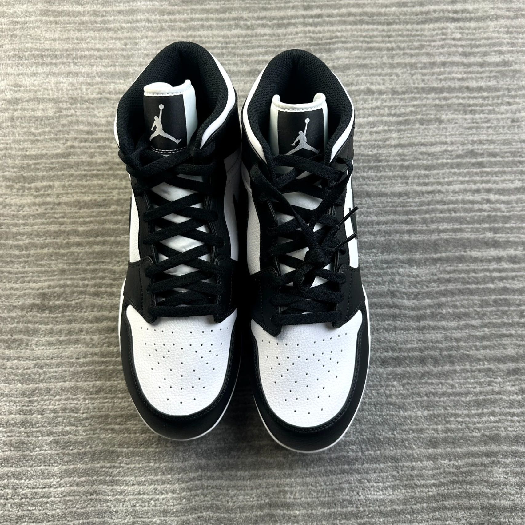 Nike Nike Air Jordan 1 Alpha Menace Mid Panda Men Size 12.5 FJ6805-100 Men Leather Mid Top Black Panda 90s? No, avoid. Size ONE SIZE - 3 Thumbnail