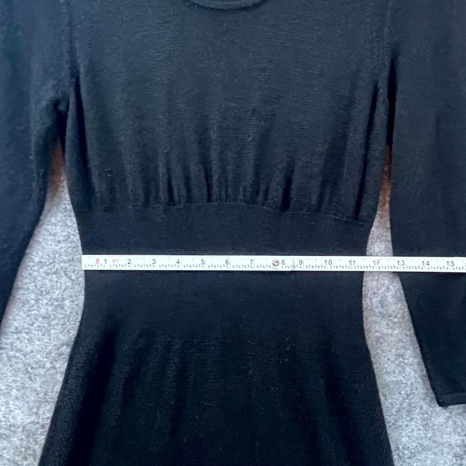 Kenneth Cole Vintage Kenneth Cole Sweater Dress Large Black LBD Chic Size L / US 10 / IT 46 - 4 Thumbnail