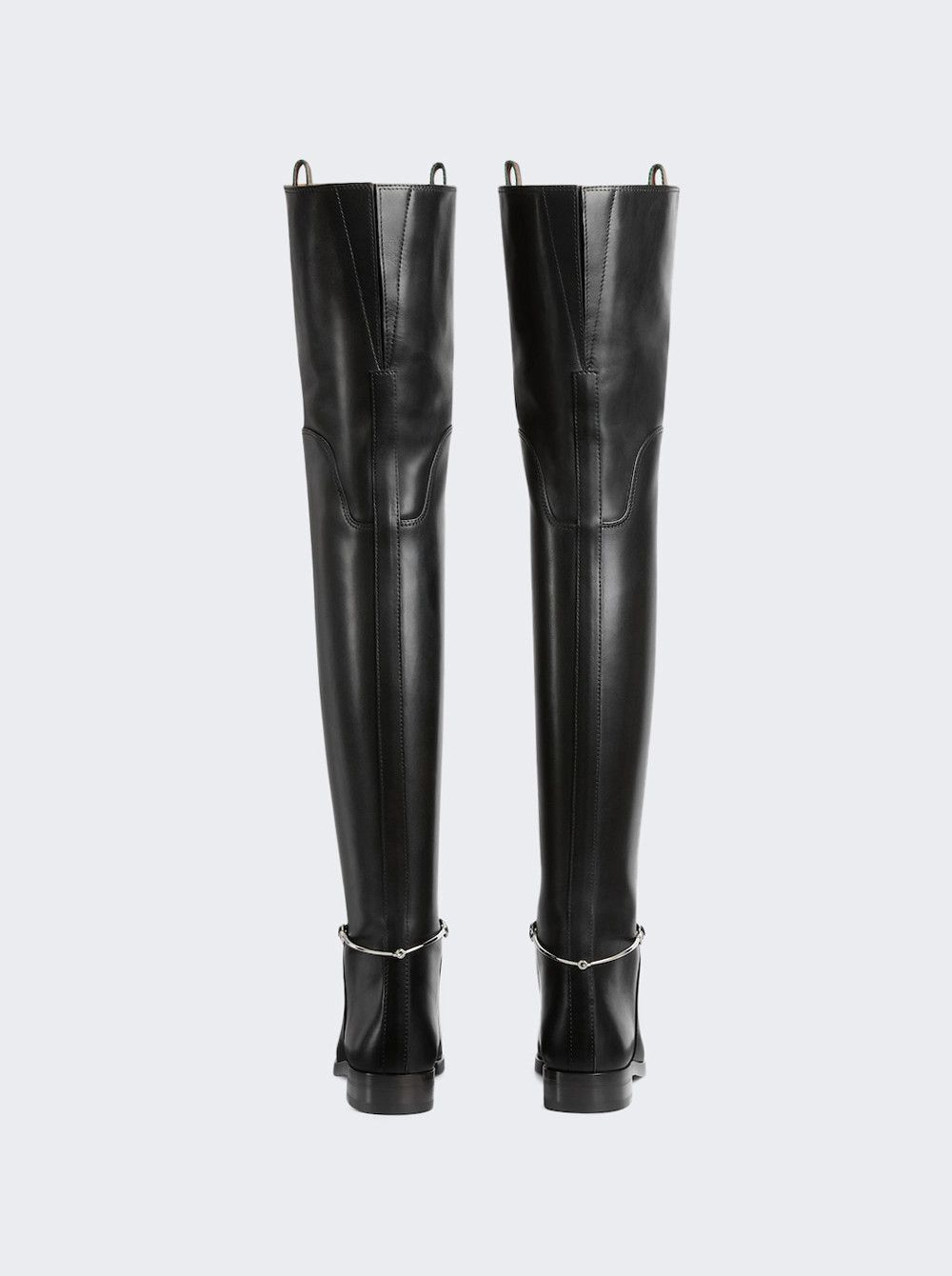 Gucci o1loc1c0226 Women's Slim Horsebit Knee-High Boots in Black Size US 8 / IT 38 - 4 Thumbnail