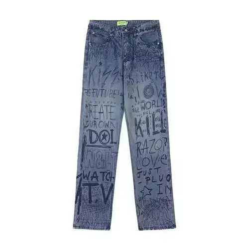 VIBE Graffiti faded blue jeans Size US 32 / EU 48 - 3 Thumbnail
