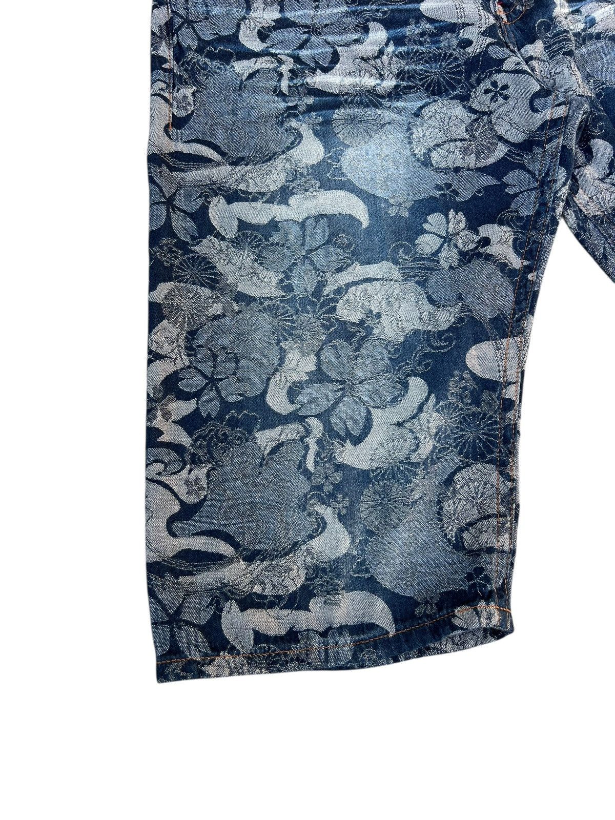 Japanese Brand Nishiki Oriental Brand Japan Embroidery Denim Short Pant Size US 35 - 9 Thumbnail