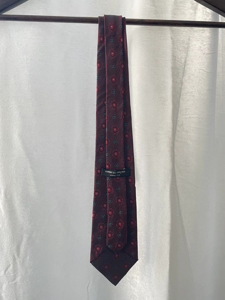 Comme des Garcons Comme des Garcons Embroidered Red Tie Size ONE SIZE - 3 Thumbnail