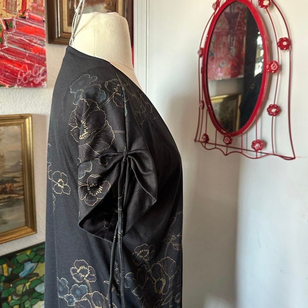 Other no brand black gold floral short sleeve cardigan cover top Size S / US 4 / IT 40 - 3 Thumbnail