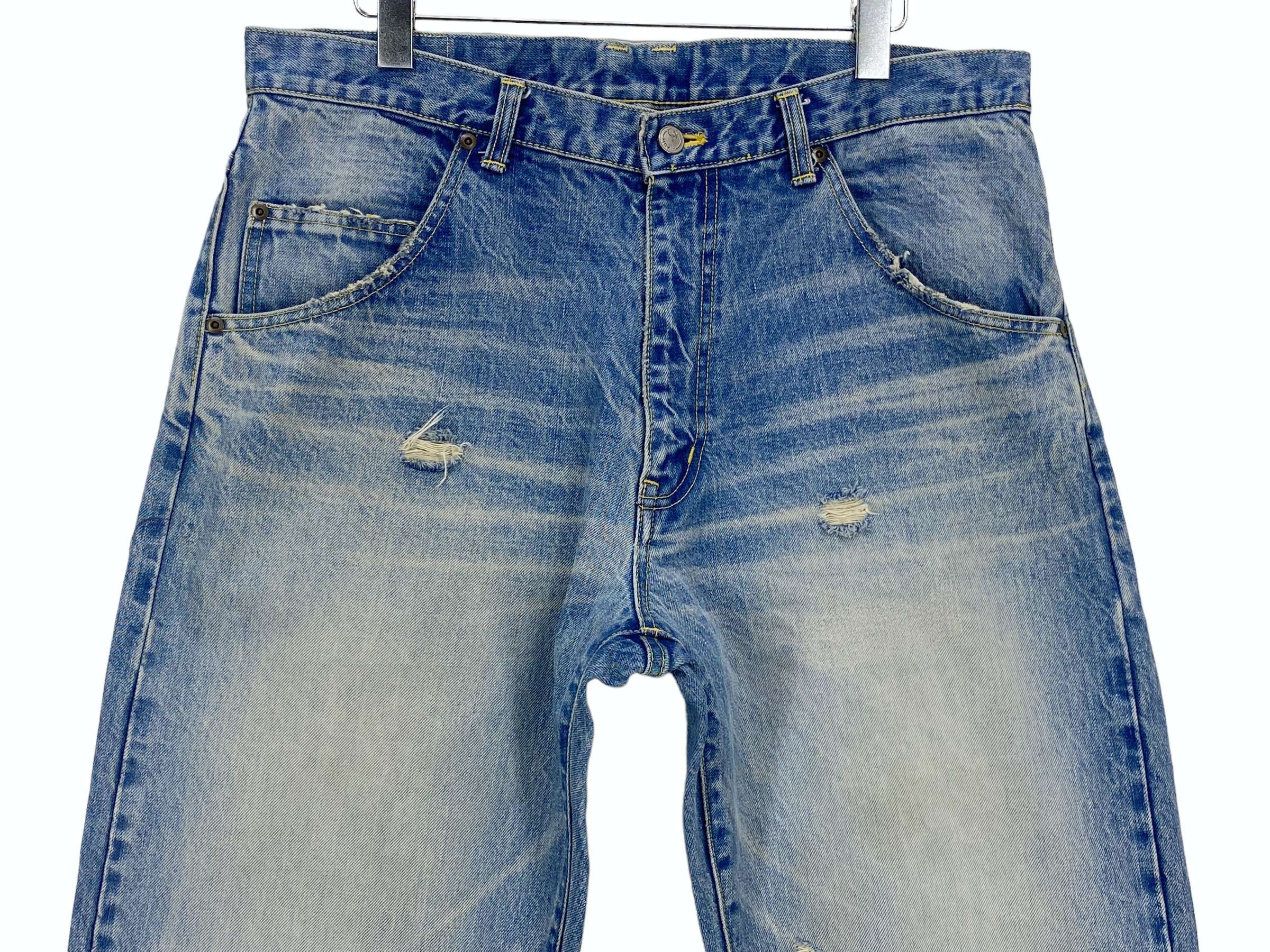 Japanese Brand Mack Daddy Hip Hop Baggy Light Wash Loose Jeans Size US 34 / EU 50 - 3 Thumbnail