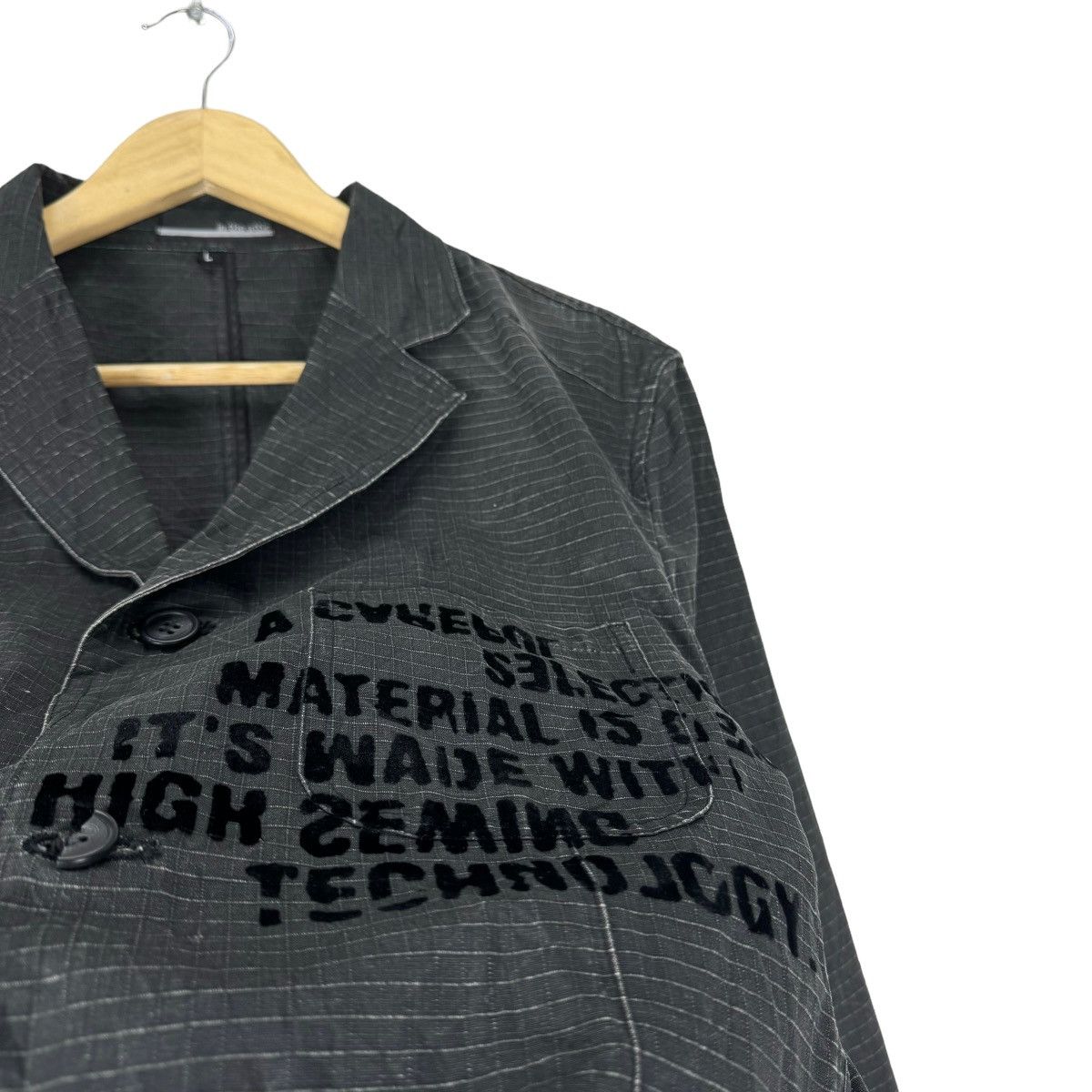 In The Attic ⚡️IN THE ATTIC STRIPED WORD ART COAT JACKET Size US L / EU 52-54 / 3 - 5 Thumbnail