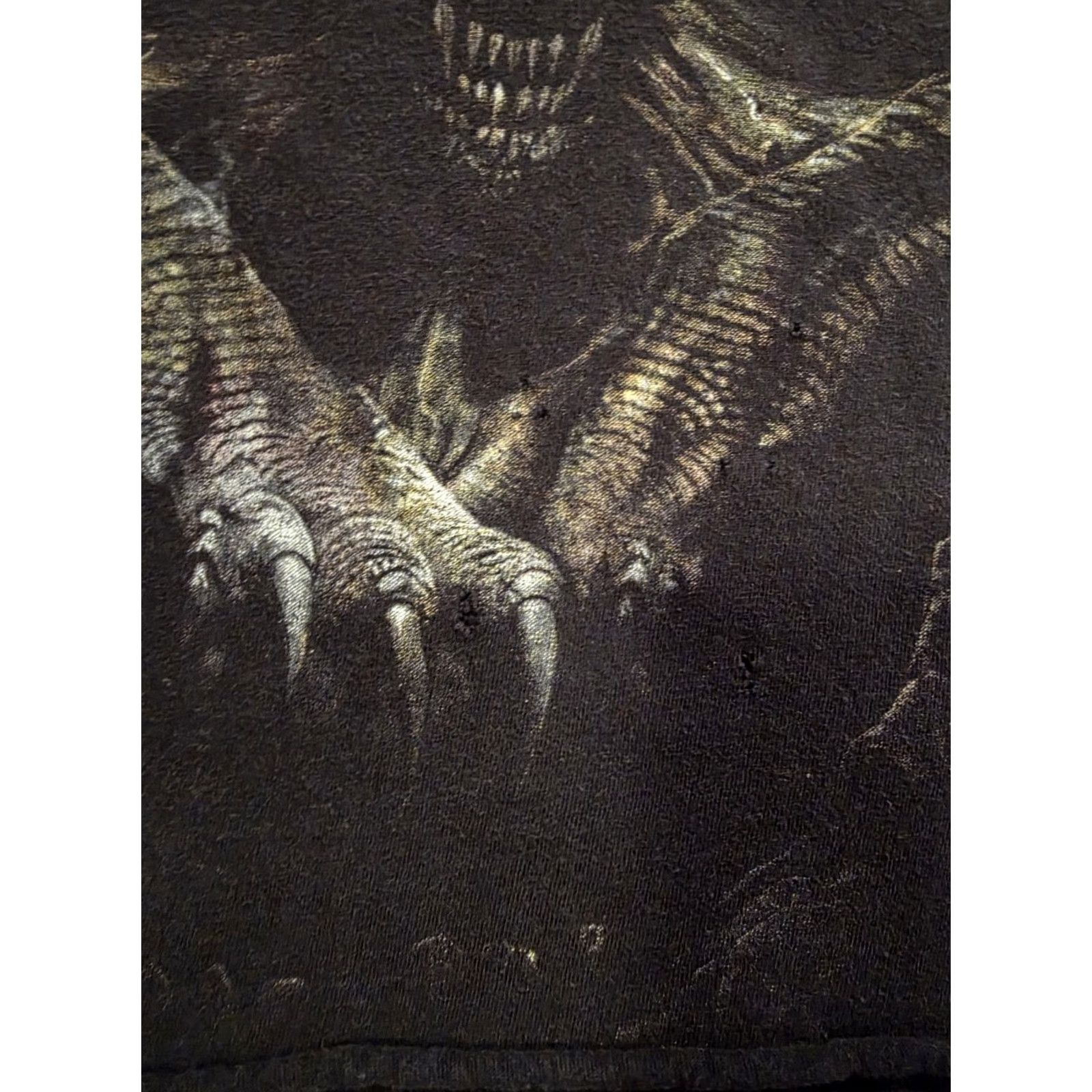 Vintage VINTAGE Spiral Dragon & Skull Double Sided T Shirt Black Grunge Medium Men Manga? Nope Size US M / EU 48-50 / 2 - 5 Thumbnail