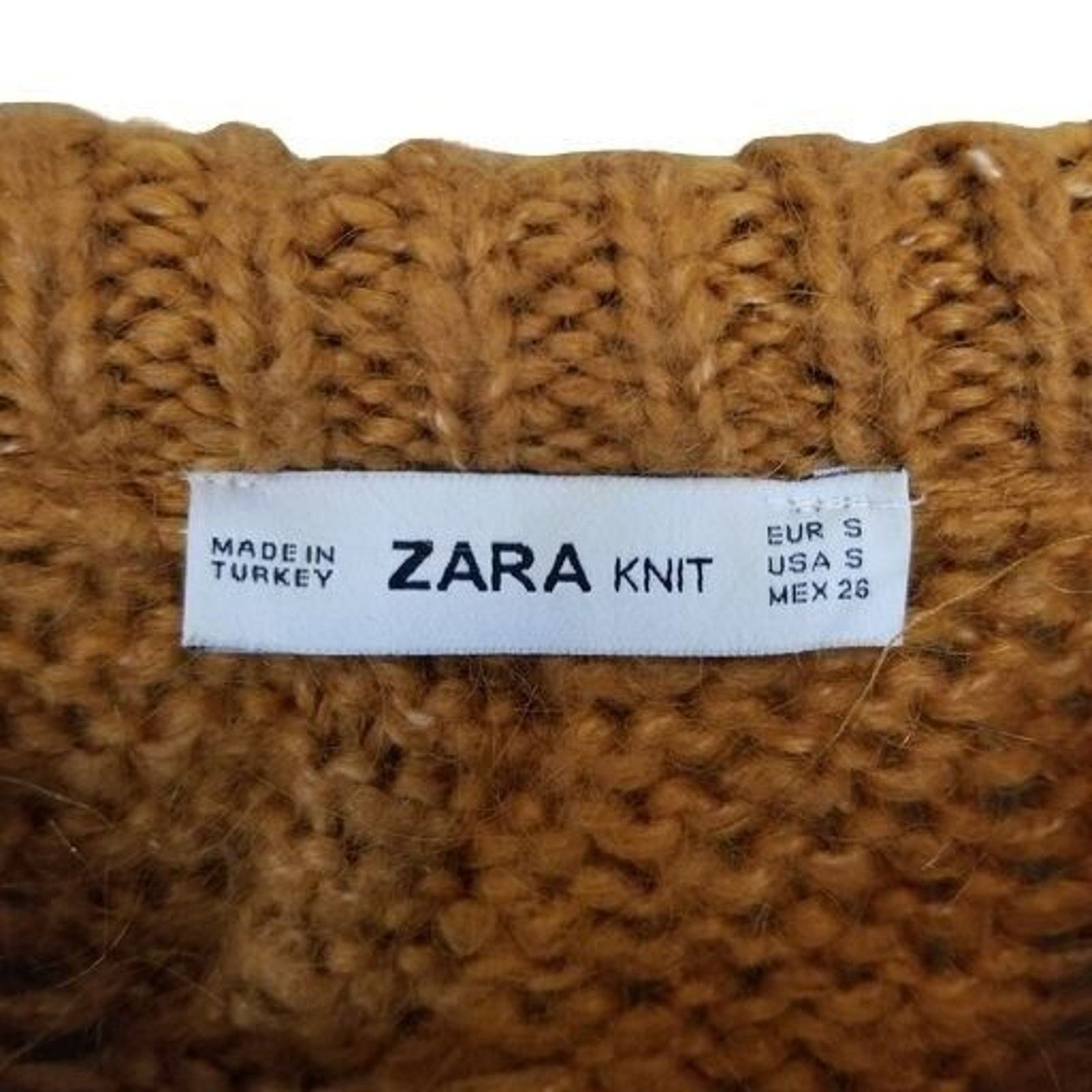 Zara ZARA Womens Cable Knit Wool Mohair Sweater Chunky Oversized Size S / US 4 / IT 40 - 6 Thumbnail