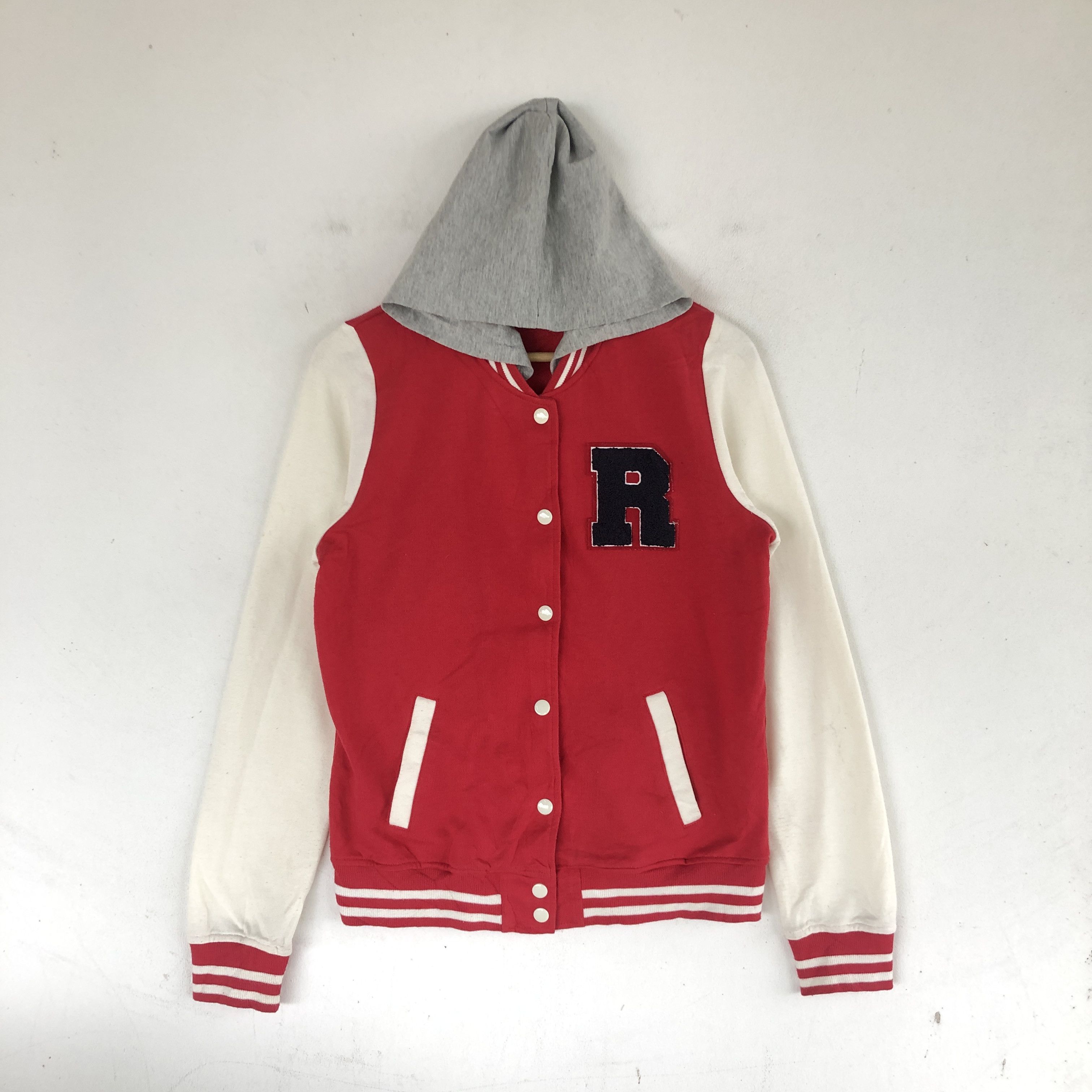 Japanese Brand × Vintage Vintage Japanese Letterman Varsity Sweater Hoodie Sweatshirt Size XS / US 0-2 / IT 36-38 - 1 Thumbnail