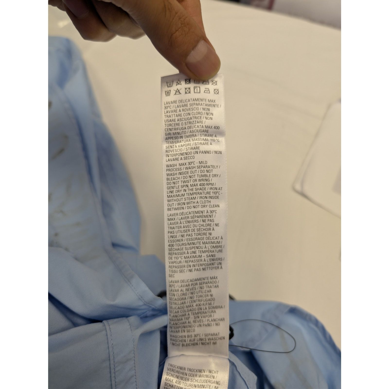 Balenciaga o1rshd1 Cotton Poplin Graffiti Shirt in Sky Blue Size US L / EU 52-54 / 3 - 16 Thumbnail
