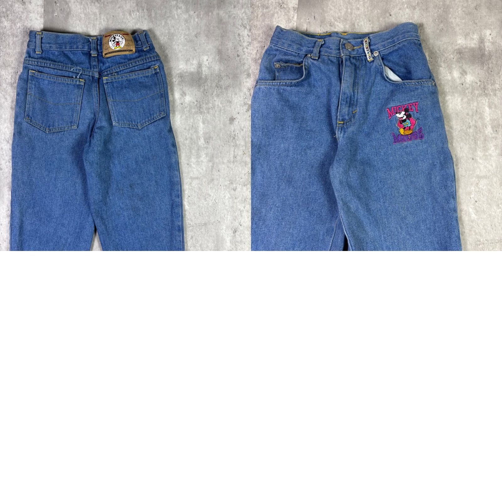 Mickey & Co. VINTAGE Mickey & Co. Disney Jeans High Waisted Embroidered Tapered Leg Blue 24P Womens Jeans (25 in Inseam) Size 42" / US 20 - 8 Thumbnail