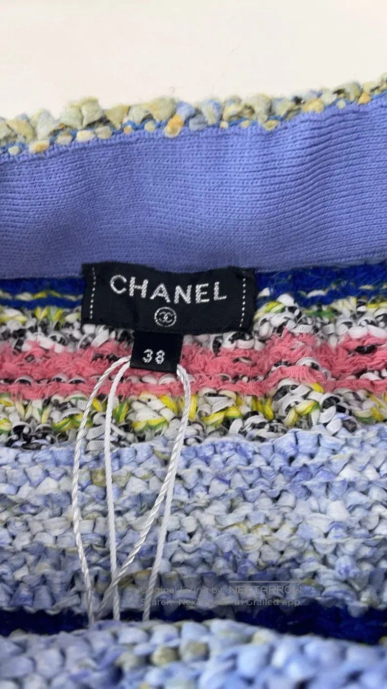 Chanel Chanel Colorful Woven Knit Skirt. Size US 38 / EU 54 - 3 Thumbnail