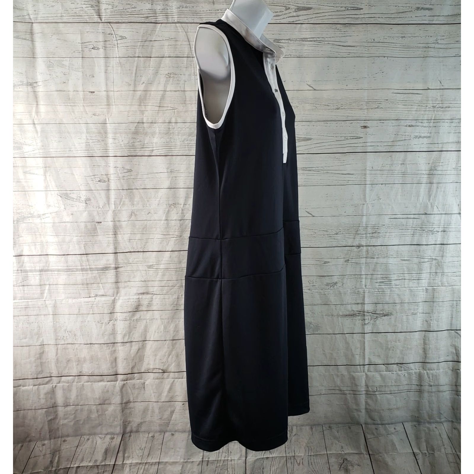 Vintage VINTAGE: No (omit) Zyia Active Womens Clubhouse Dress Sz Medium Navy Blue Sleeveless Size M / US 6-8 / IT 42-44 - 3 Thumbnail