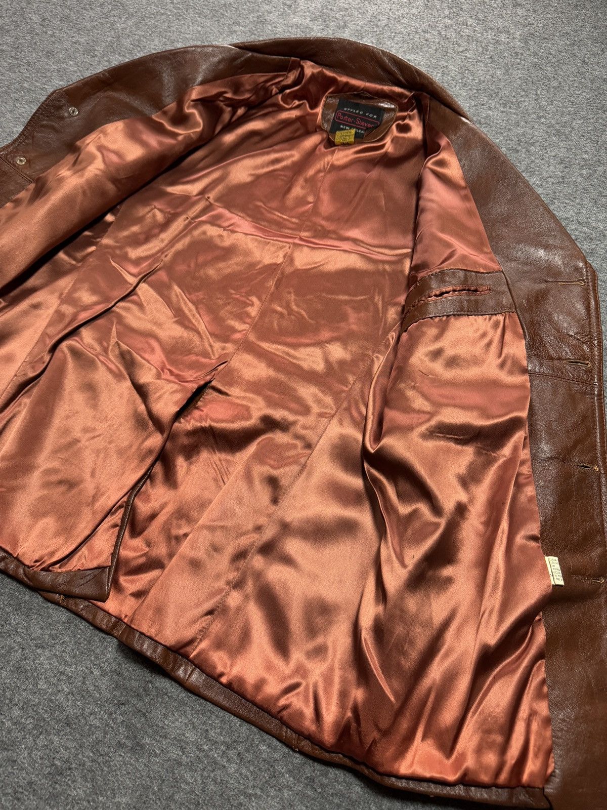 Vintage Vintage 70s Cabretta Leather Jacket Sport Coat Mens 44 Brown Size US M / EU 48-50 / 2 - 5 Thumbnail