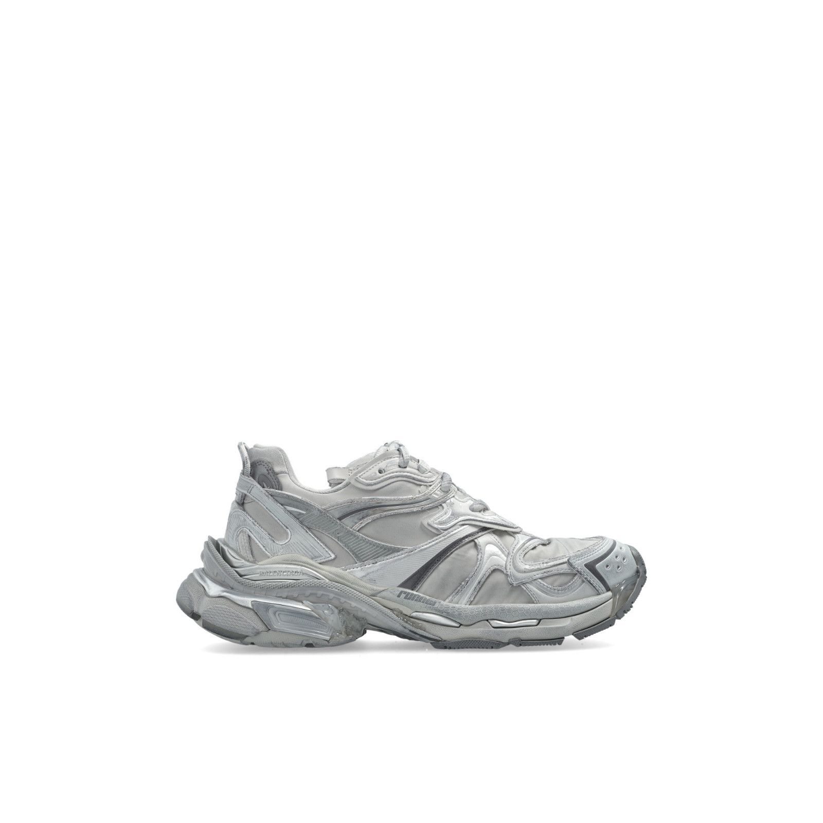 BALENCIAGA Runner 2.0 $1100 Men's Gray/Silver Sneakers New &