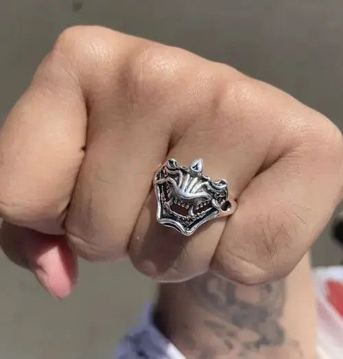 Jewelry Demon Samurai Ring Japanese Ninja Hannya Mask Jewelry Chrome Size ONE SIZE - 8 Thumbnail