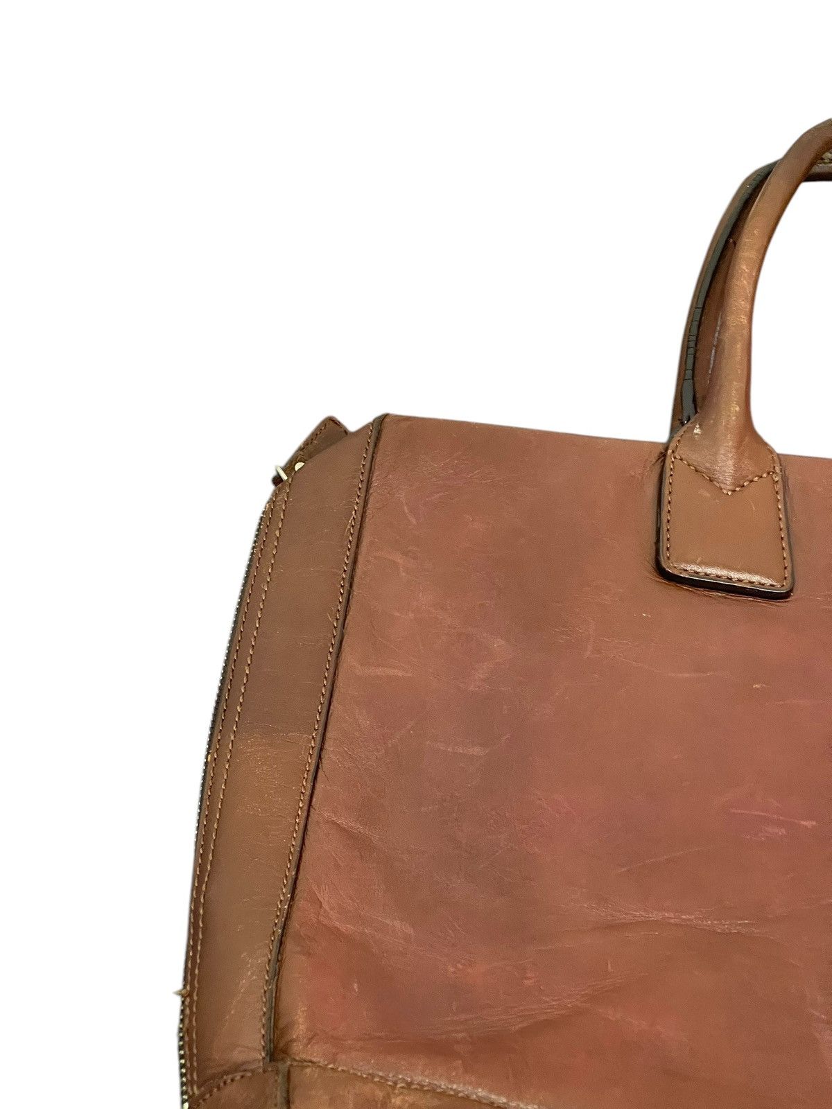 Japanese Brand Full Leather Patina The Suit Company Brief Bag 2🟩0 Size ONE SIZE - 10 Thumbnail