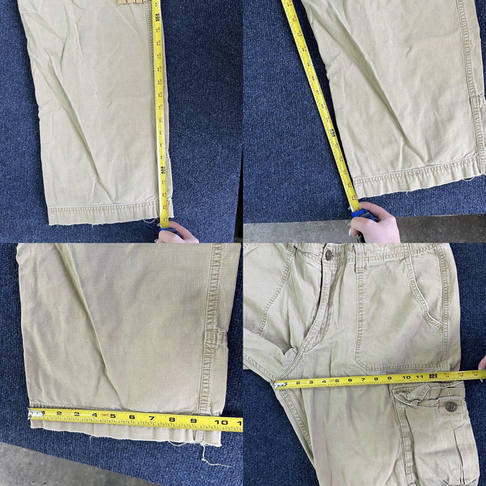 Lucky Brand Lucky Brand Cargo Pants Mens 36x32 Beige Straight Leg Utility Casual Ripstop Pants Size US 36 / EU 52 - 8 Thumbnail