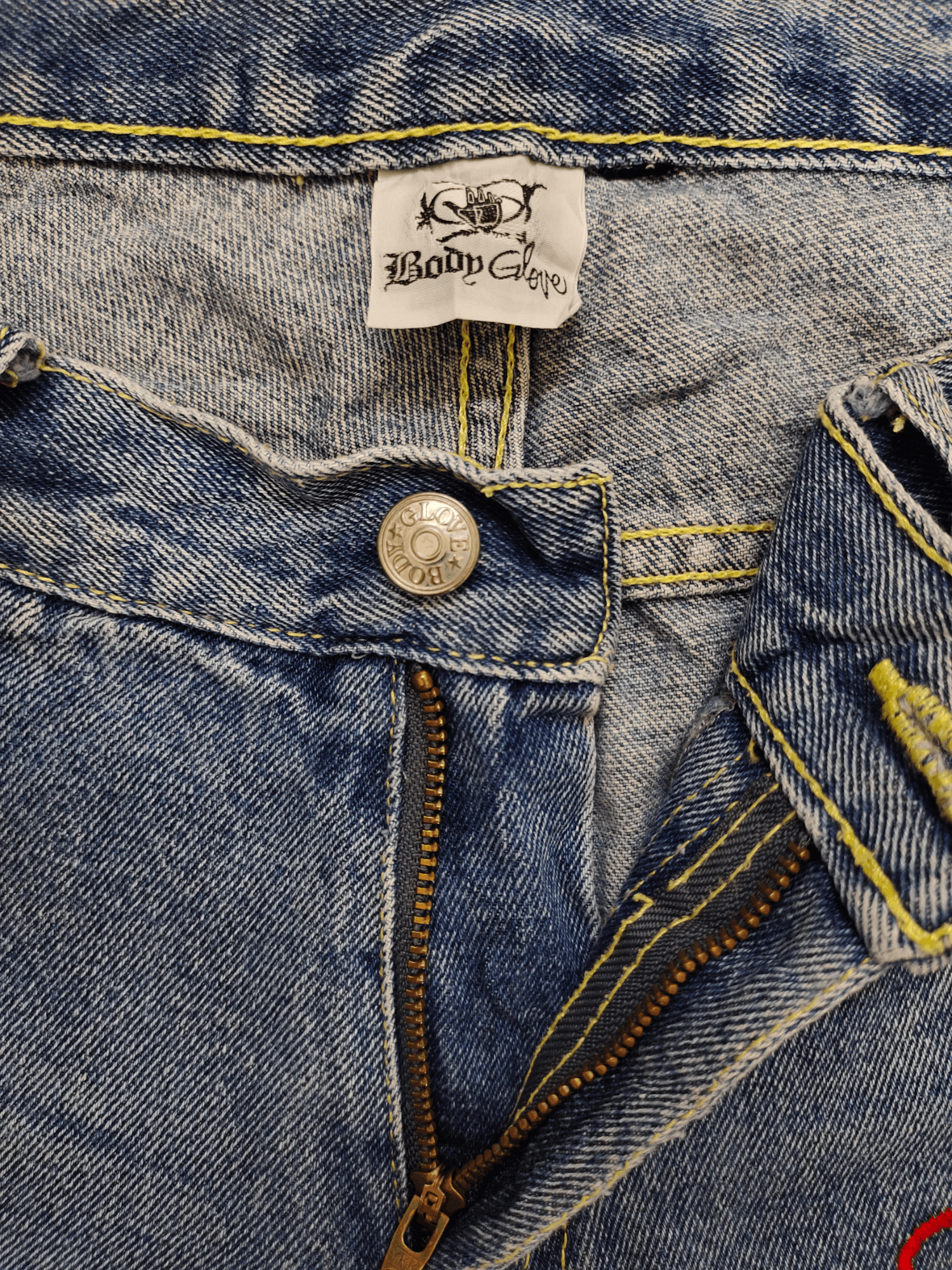 Body Glove Vintage Y2k Body Glove Spell Out Patches Embroidered Jeans Size US 34 / EU 50 - 18 Thumbnail