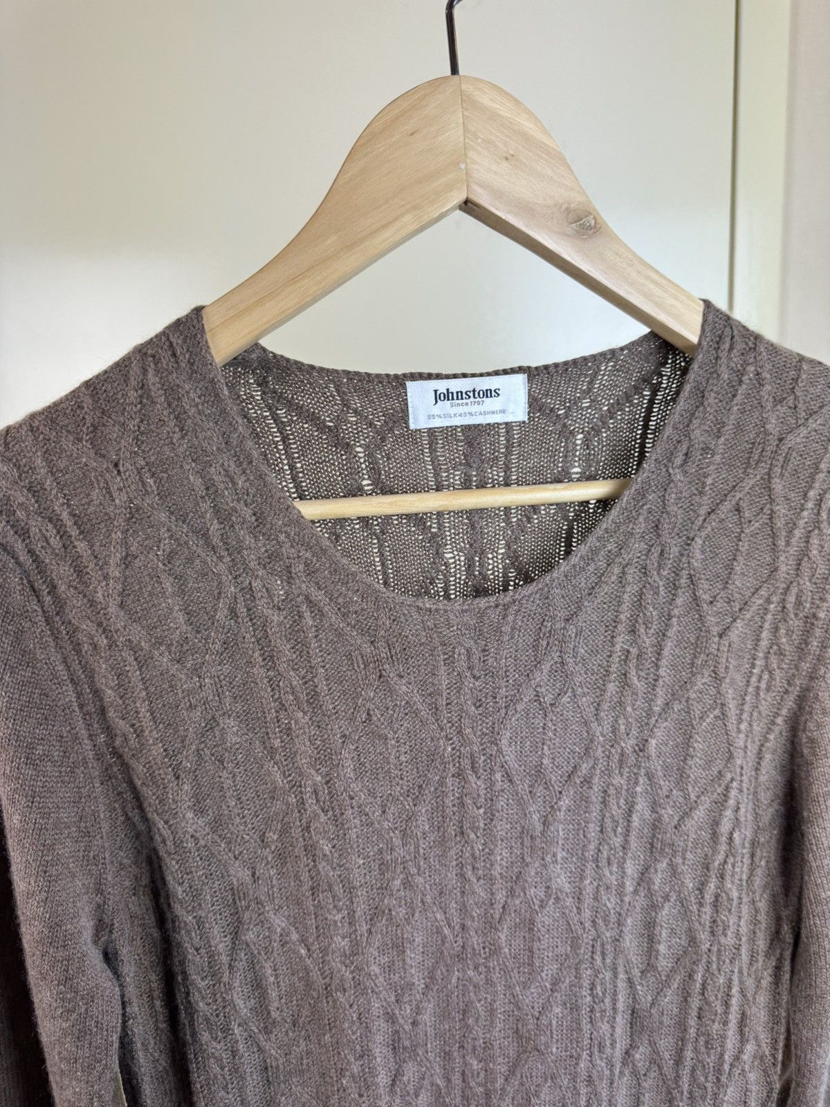 Johnstons Of Elgin Johnstons of Elgin Cashmere Silk Cable Knit Sweater Dress M Size M / US 6-8 / IT 42-44 - 12 Thumbnail