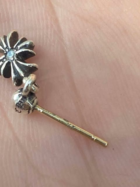 Chrome Hearts CHROME HEARTS Tiny E Silver Diamond Earring Size ONE SIZE - 8 Thumbnail