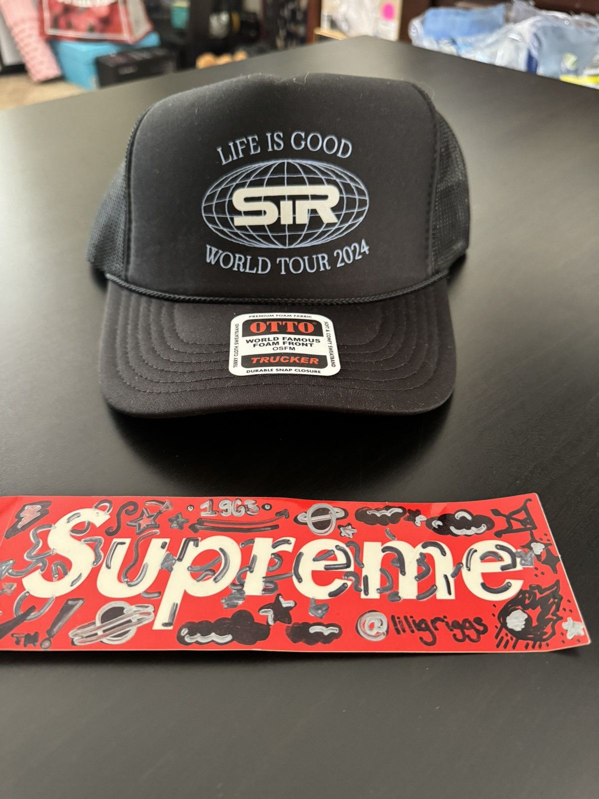 Dreamville × Kendrick Lamar × Top Dawg Entertainment NEW SiR LIFE IS GOOD TOUR VIP TRUCKER HAT DS Size ONE SIZE - 2 Thumbnail