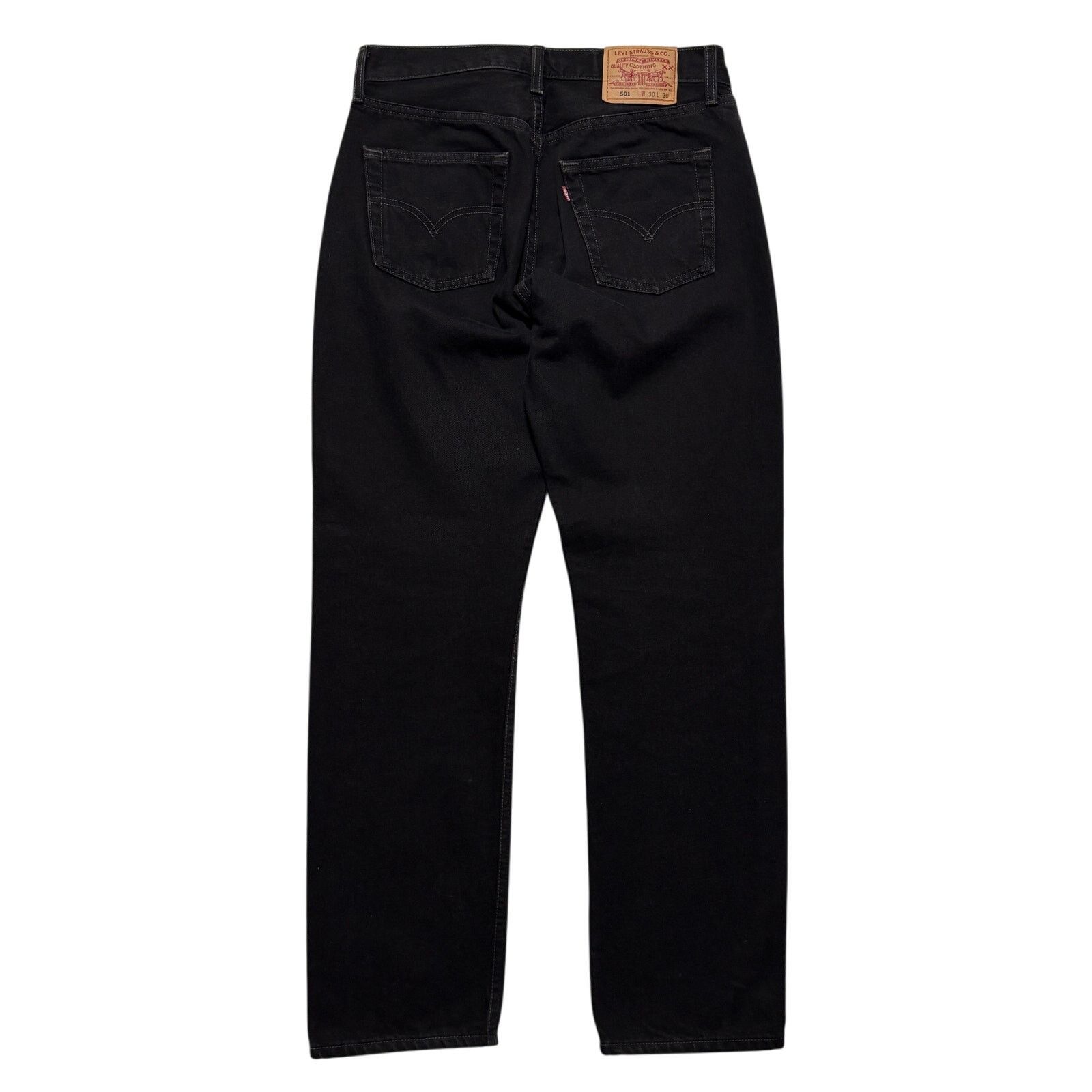 Levi's VTG 90s Levi's 501 Jeans Straight Leg Button Fly Black 30x30 Size US 30 / EU 46 - 4 Thumbnail