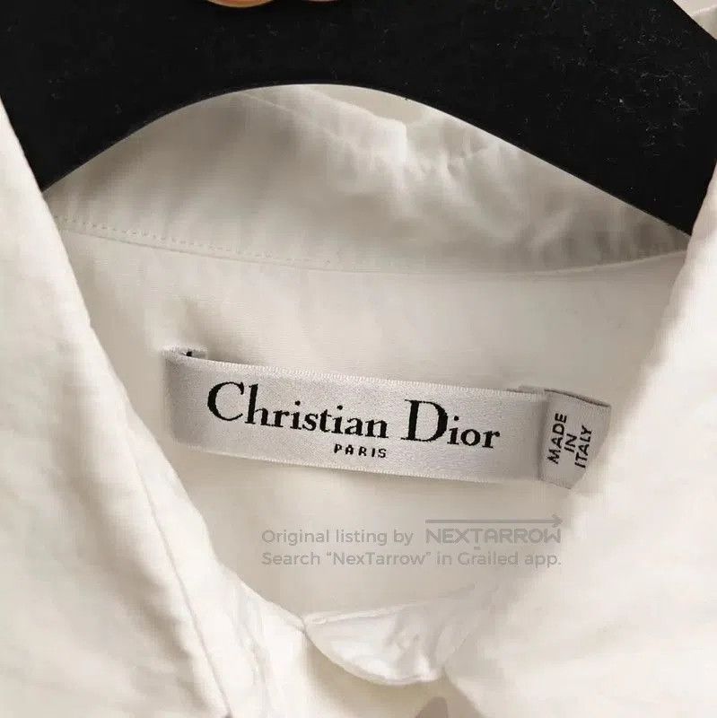 Dior Dior Long Sleeve Cotton Dress in Beige . Size M / US 6-8 / IT 42-44 - 5 Thumbnail