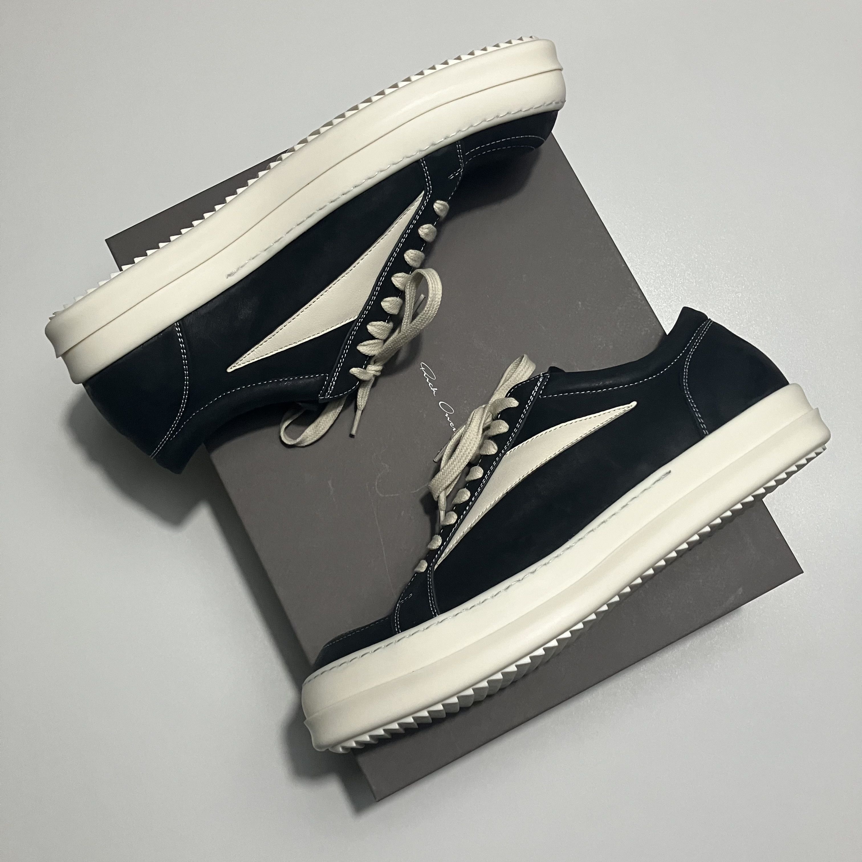 Rick Owens RICK OWENS SS24 LIDO Vintage Sneaks Black Waxy Nubuck Vans Size US 10 / EU 43 - 7 Thumbnail