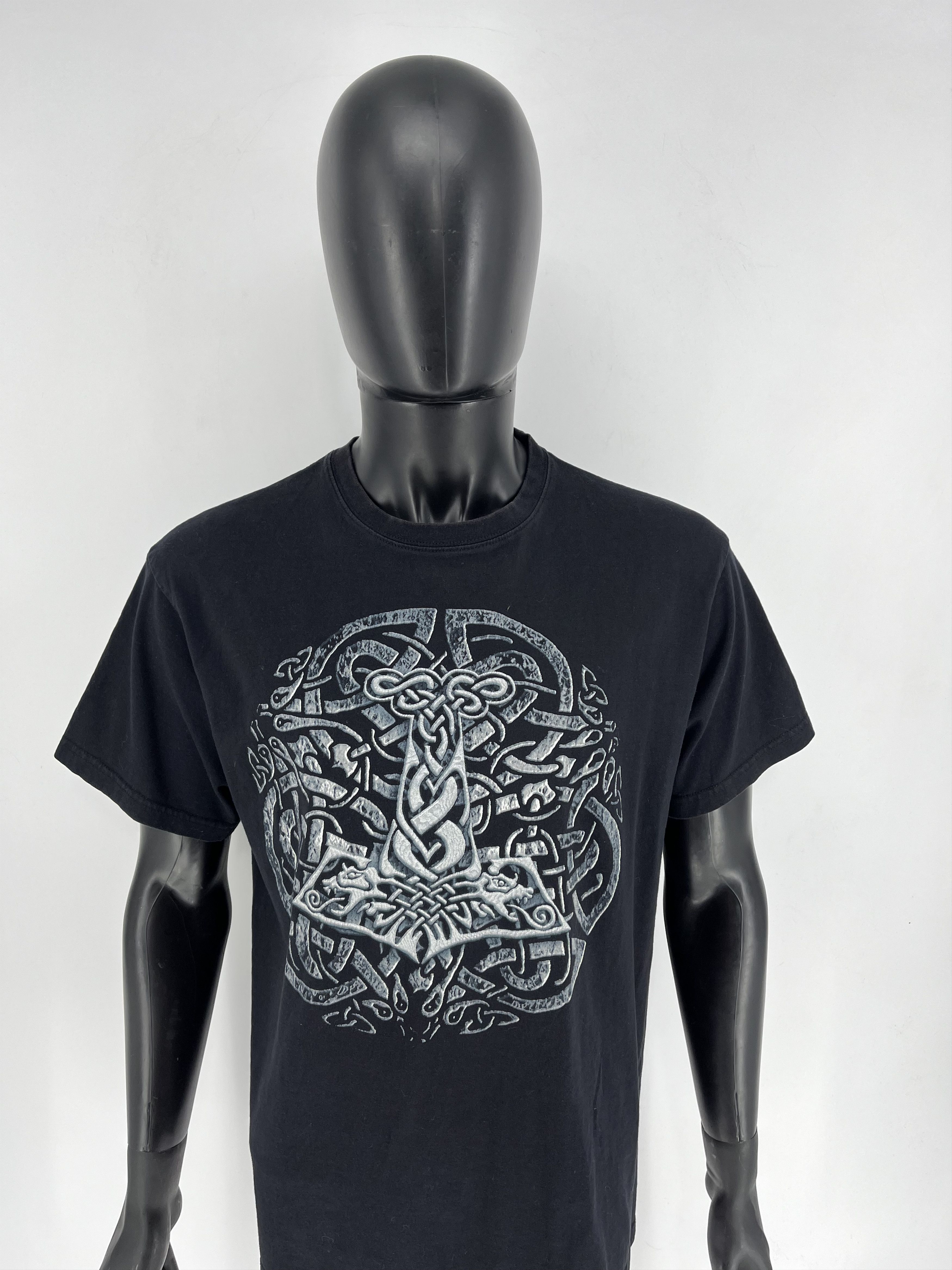 Vintage Vintage Y2k Washed AvantGarde Tribal Tee Streetwear Size US L / EU 52-54 / 3 - 5 Thumbnail