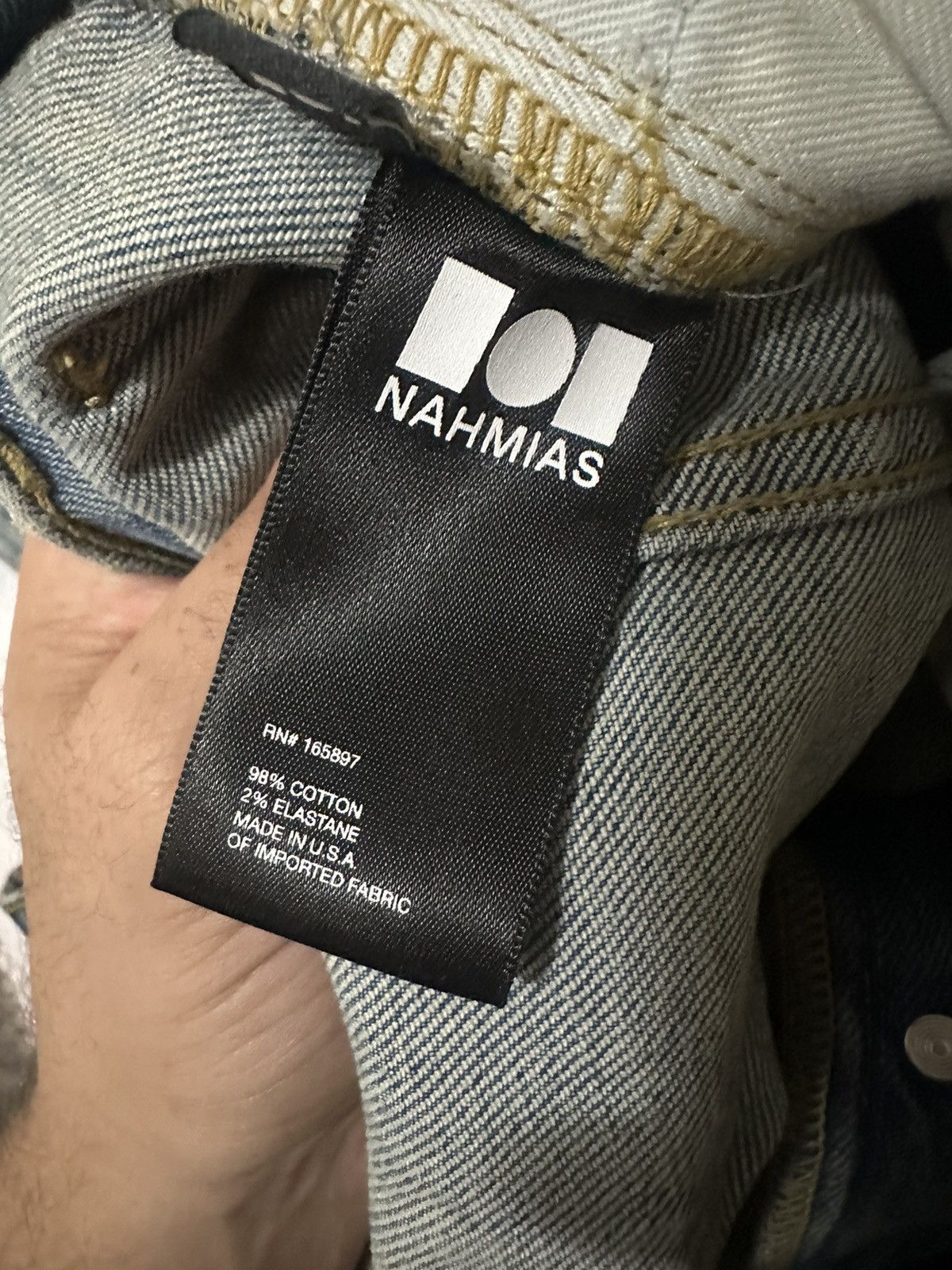 Nahmias Nahmias Straight Leg Panelled Jeans Size US 34 / EU 50 - 3 Thumbnail