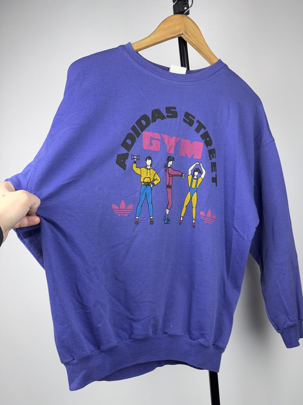 Adidas Vintage 80-90s Adidas Street Gym Trefoil Sweatshirt 90s Size US M / EU 48-50 / 2 - 5 Thumbnail