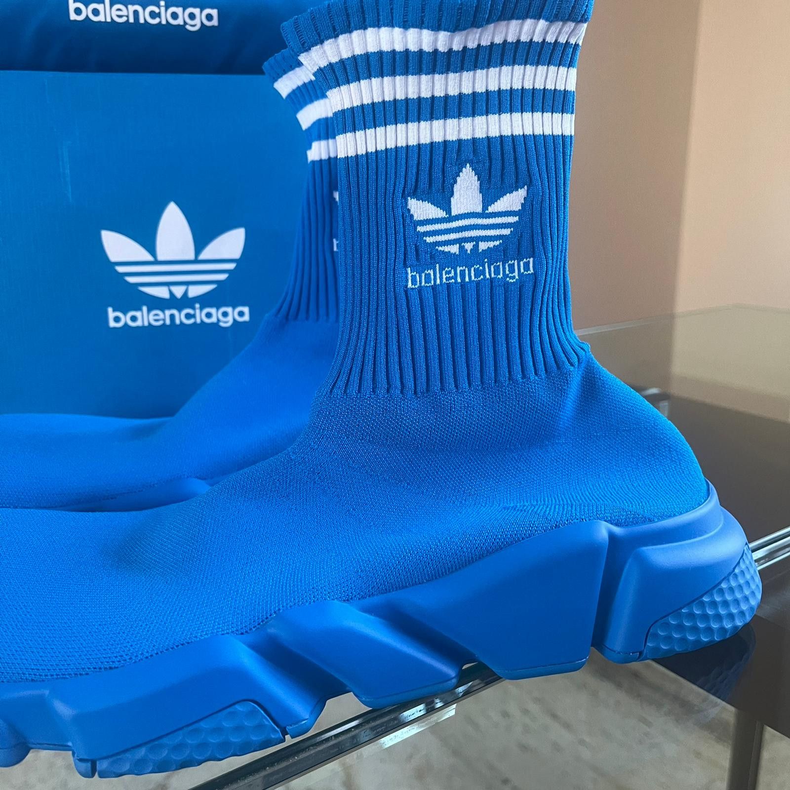 Adidas × Balenciaga Speed LT / Speed A Sneakers in Blue Size US 13 / EU 46 - 5 Thumbnail