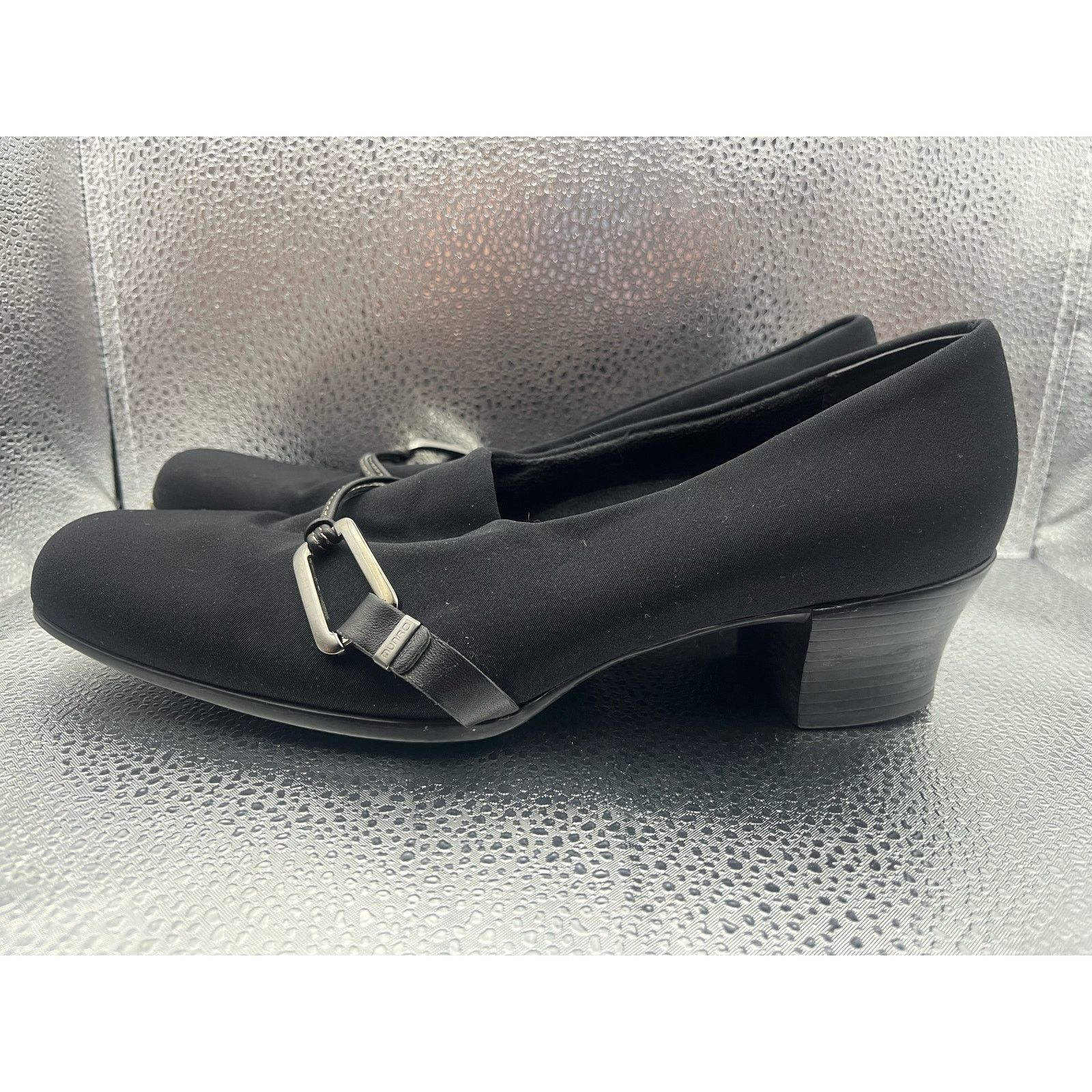 Unknown London Munro Women's Cindi Black Stretch Fabric Shoes Heels Size 7 Size US 7 / IT 37 - 2 Thumbnail