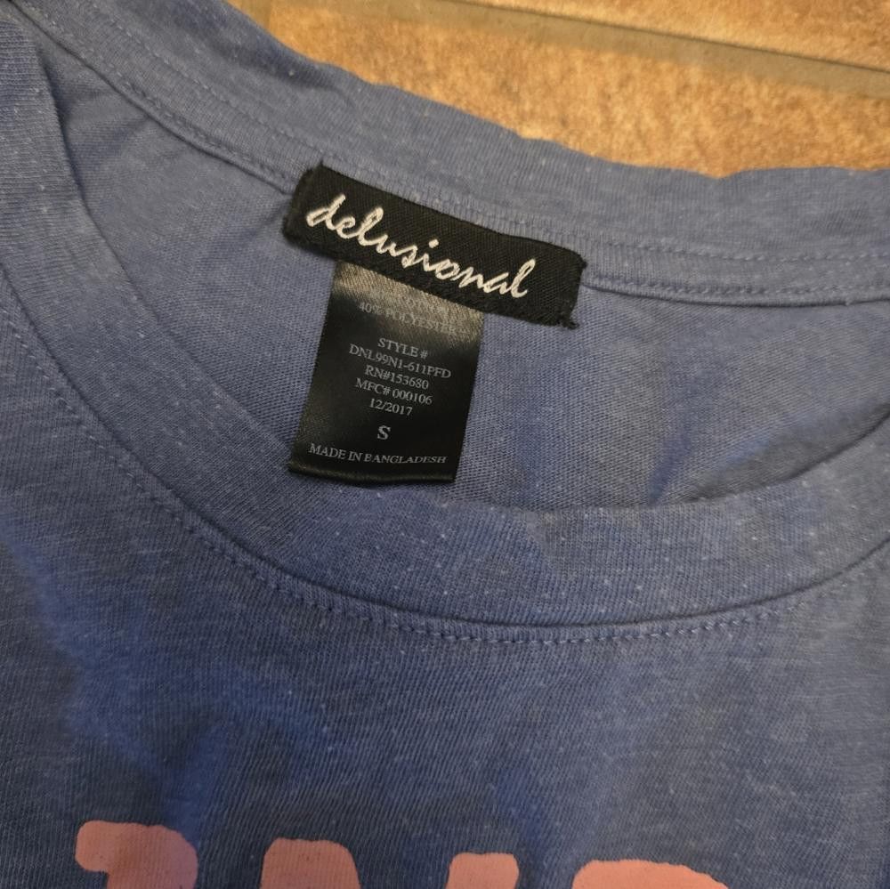Designer Denim Blue Detailed Delusional Short Sleeve Size S / US 4 / IT 40 - 3 Thumbnail