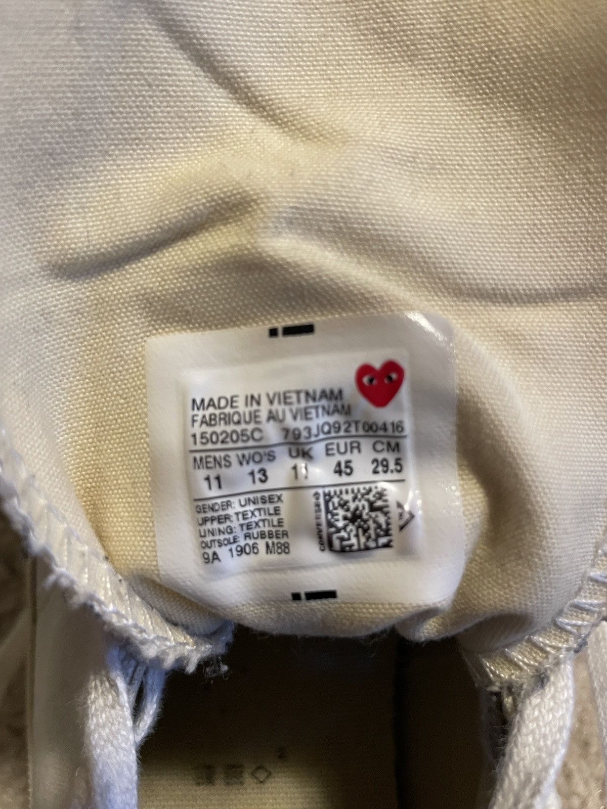 Comme des Garcons × Converse White CDG Converse Size US 11 / EU 44 - 6 Thumbnail