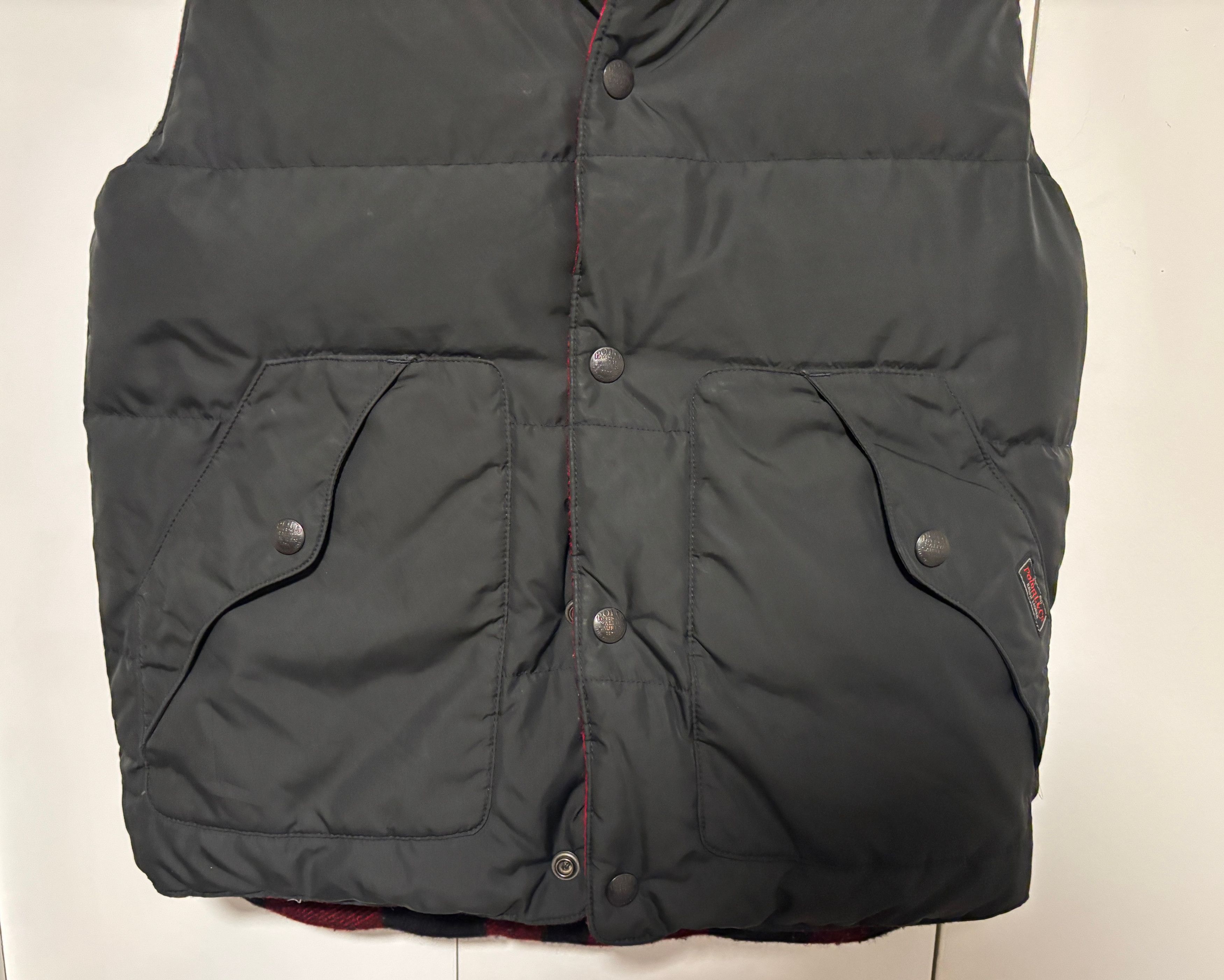 Polo Ralph Lauren $600 RARE Plaid Reversible Down Vest Leather Yoke- Small Size US S / EU 44-46 / 1 - 4 Thumbnail