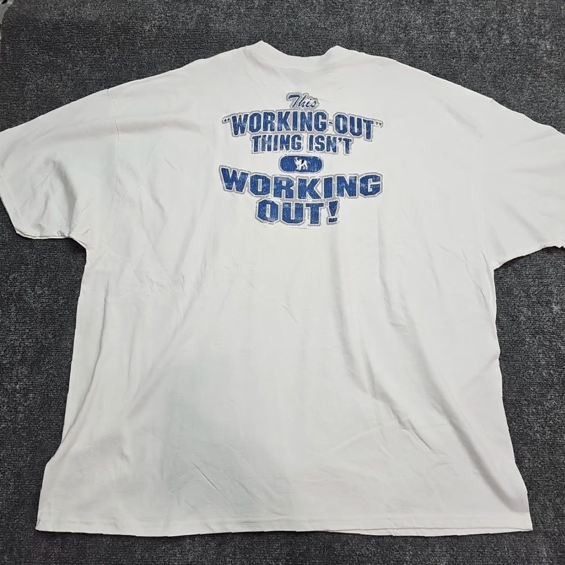 Big Dogs VINTAGE Big Dogs T-Shirt Men 4XL White Double Sided 2002 Print Working Out Thing Shirt Size US XXL / EU 58 / 5 - 4 Thumbnail