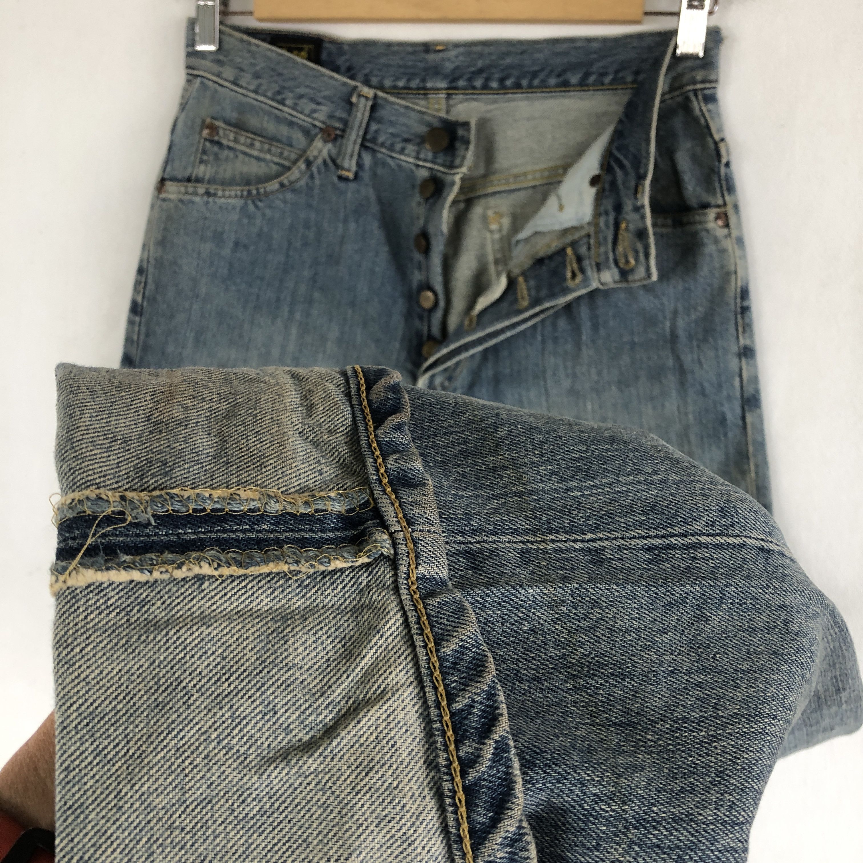 Lee Vintage 90s Lee Sanforized Jeans Lee Faded Light Wash Denim Size 28" / US 6 / IT 42 - 8 Thumbnail