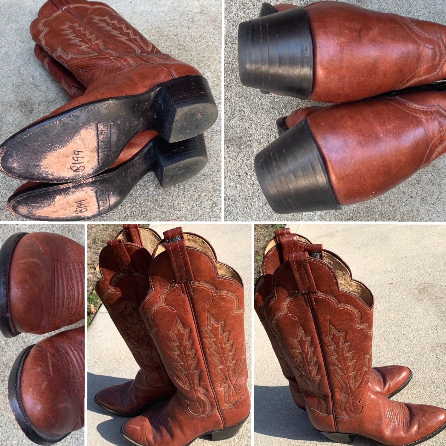 Vintage VINTAGE Panhandle Slim Cowboy Boots Boots Cowgirl Western Hand Crafted 5 1/2 B Brown Leather Mens Ladies? Size US 6 / IT 36 - 7 Thumbnail
