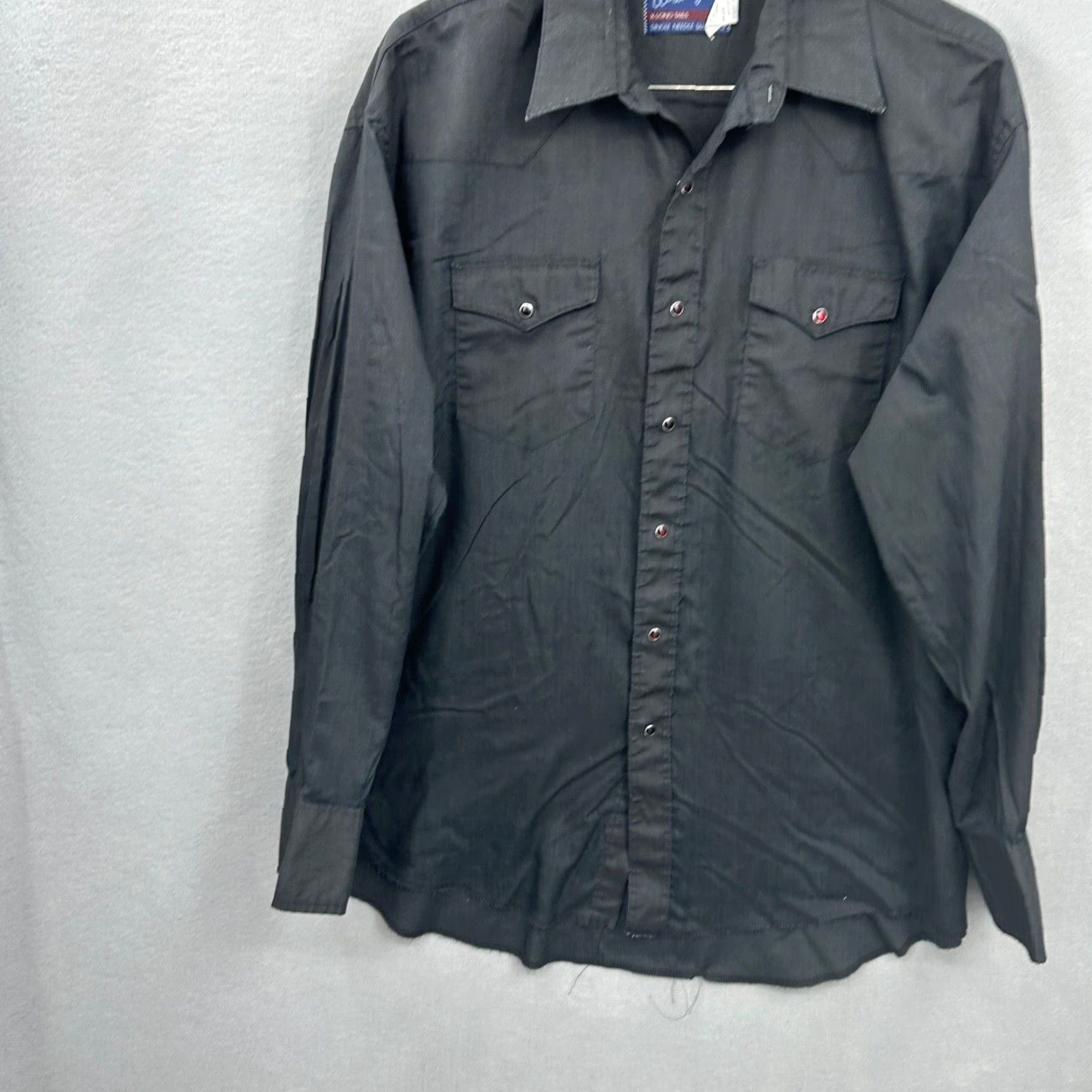 Wrangler VINTAGE Wrangler Shirt Men 18 35 Pearl Snap Long Tails Western Rodeo Cowboy Size US XXL / EU 58 / 5 - 3 Thumbnail