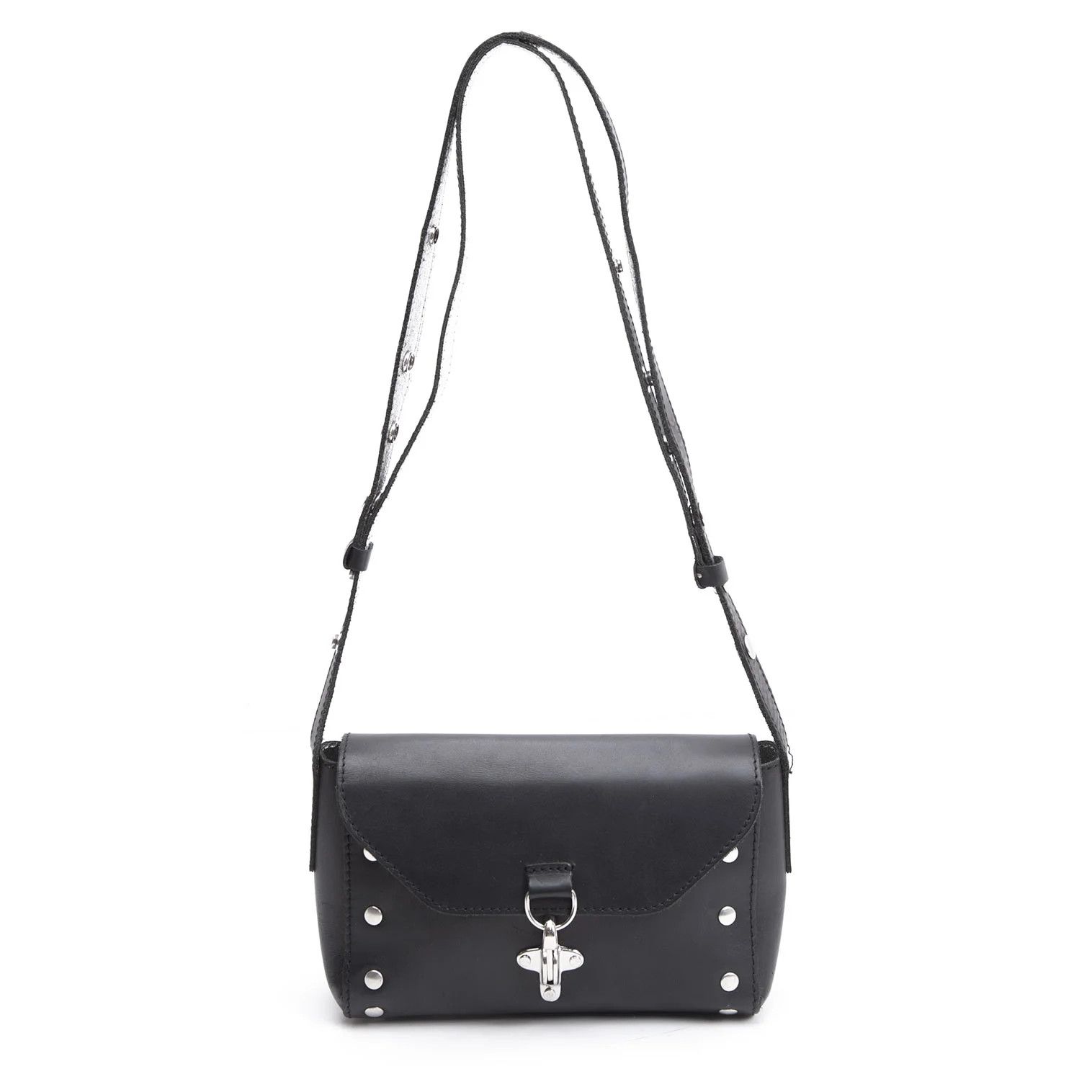 Maison Margiela Foil Leather Shoulder Bag in Black and Silver Size ONE SIZE - 2 Thumbnail