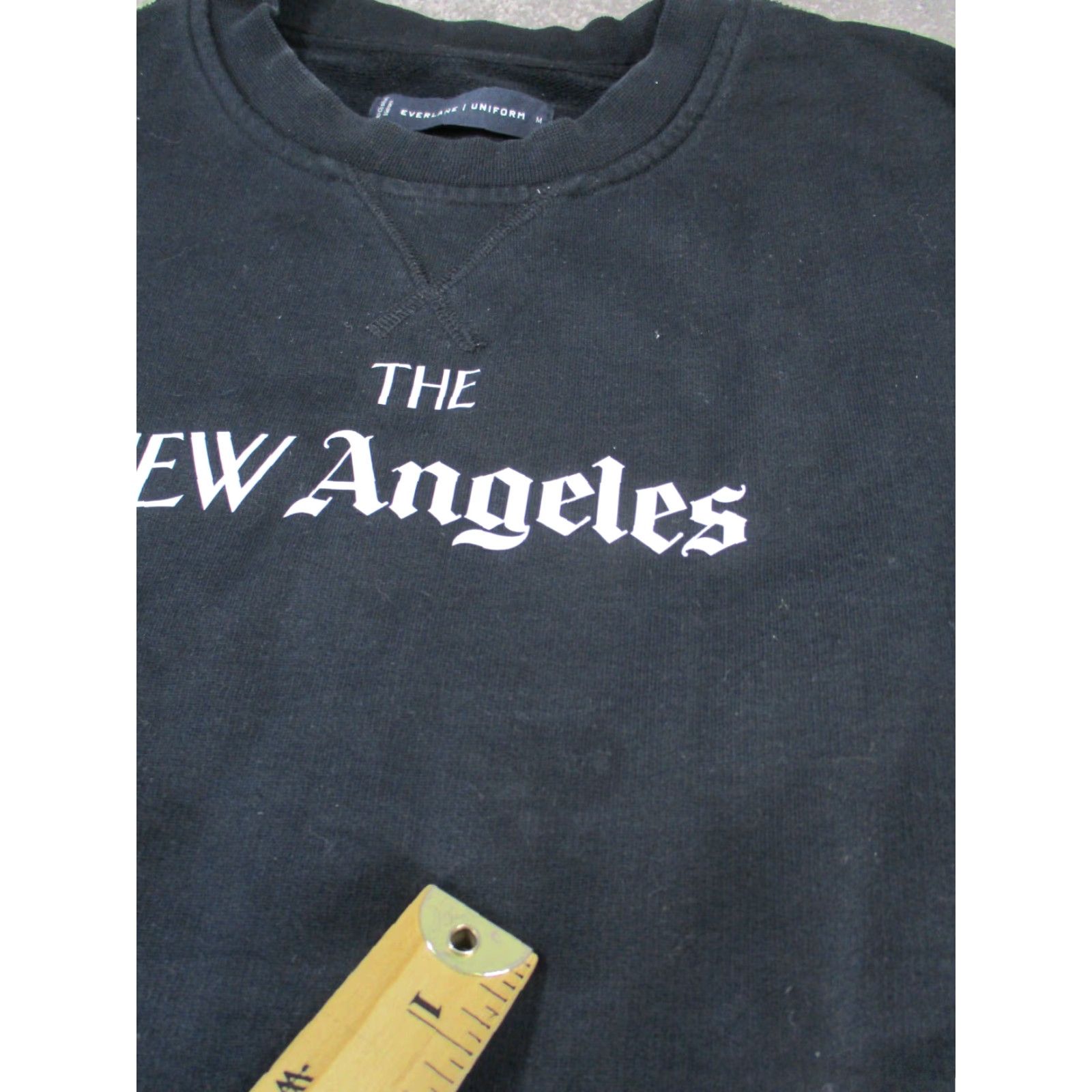 Everlane Everlane Uniform Sweatshirt Men Medium Black Logo Graphic Fleece Pullover Crew Neck - Preowned/Excellent Condition Size US M / EU 48-50 / 2 - 5 Thumbnail