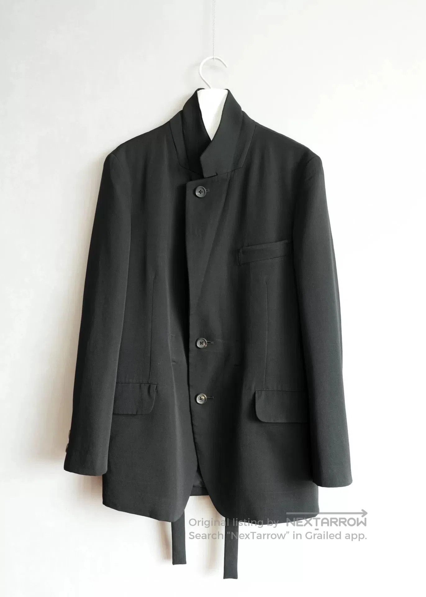 Yohji Yamamoto black Yohji Yamamoto tie jacket. Size US S / EU 44-46 / 1 - 1 Thumbnail