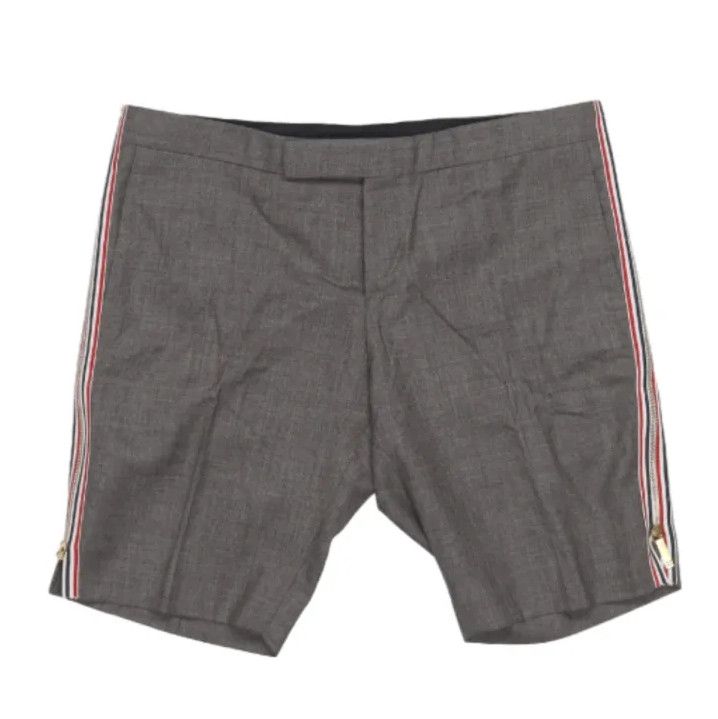 Thom Browne Thom Browne Gray Striped Zippered Shorts Size US 26 / EU 42 - 1 Thumbnail