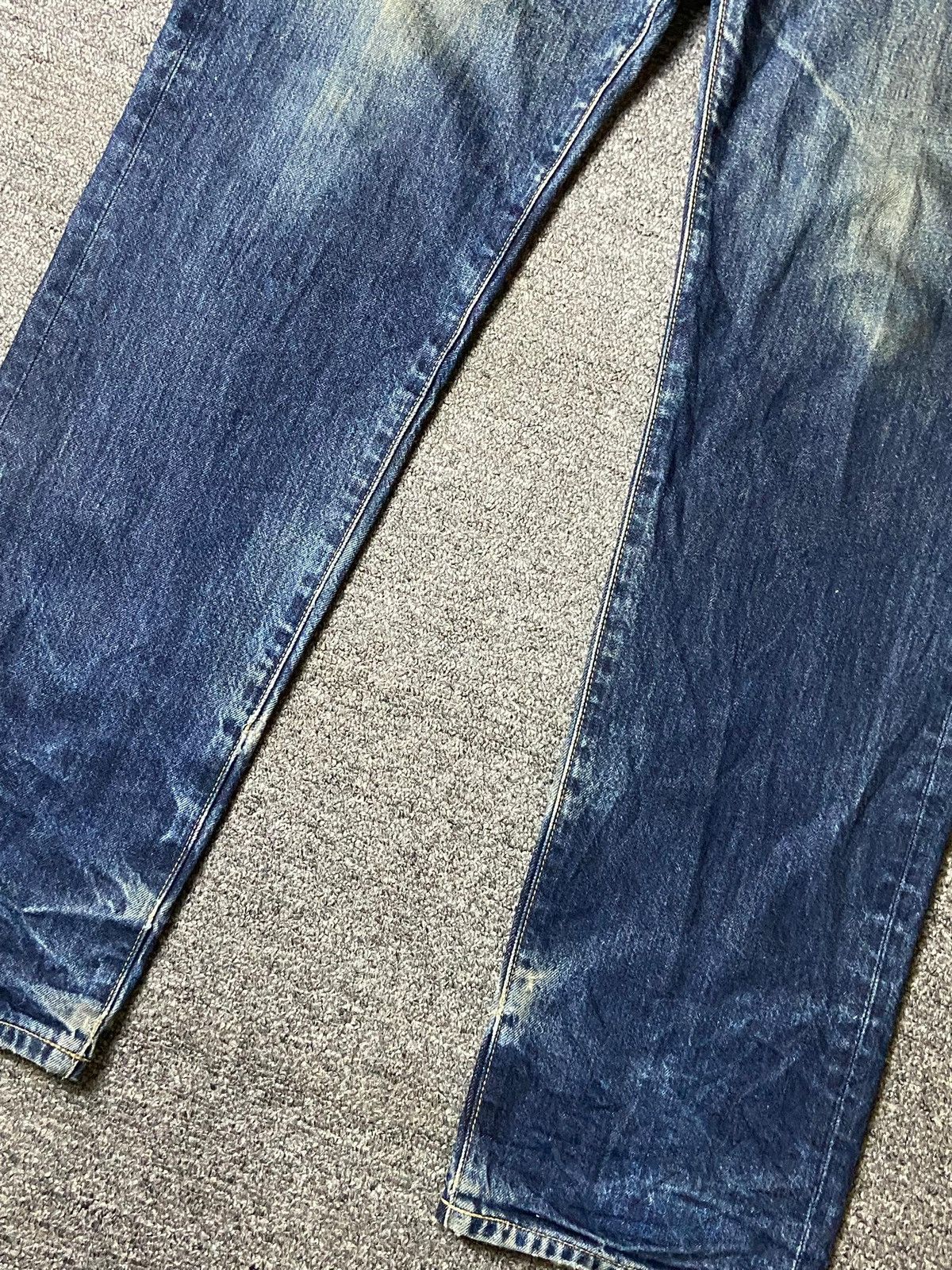 Japanese Brand × Uniqlo × Vintage UNIQLO Brand Distressed Denim Selvedge Jeans (129) Size US 36 / EU 52 - 10 Thumbnail