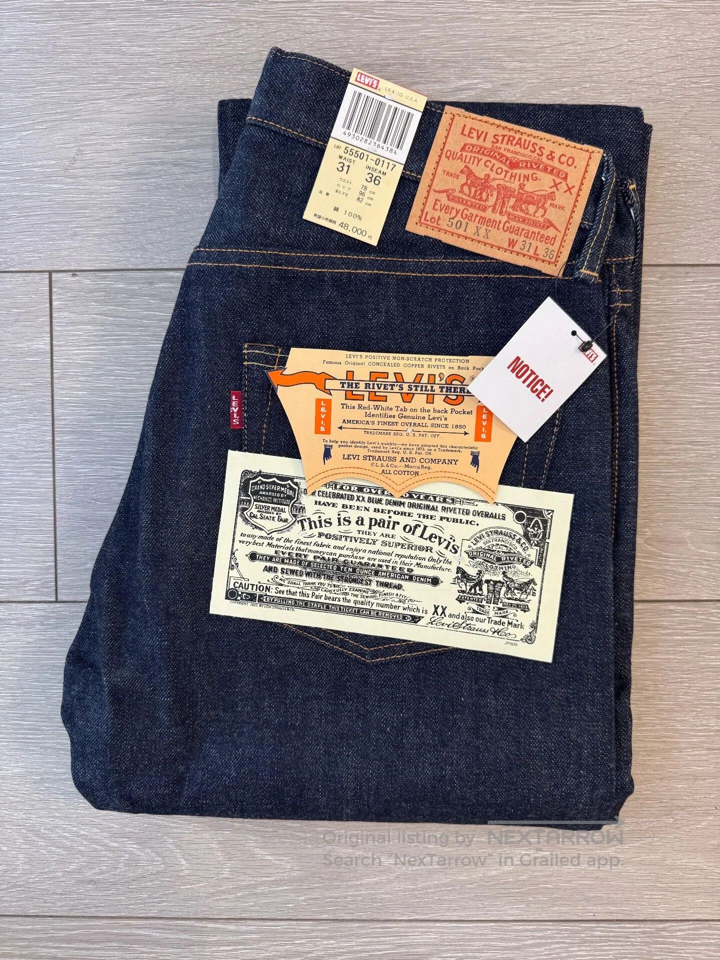 LVC Levi's LVC 55501 0117 Japan Limited. Size US 31 - 1 Thumbnail