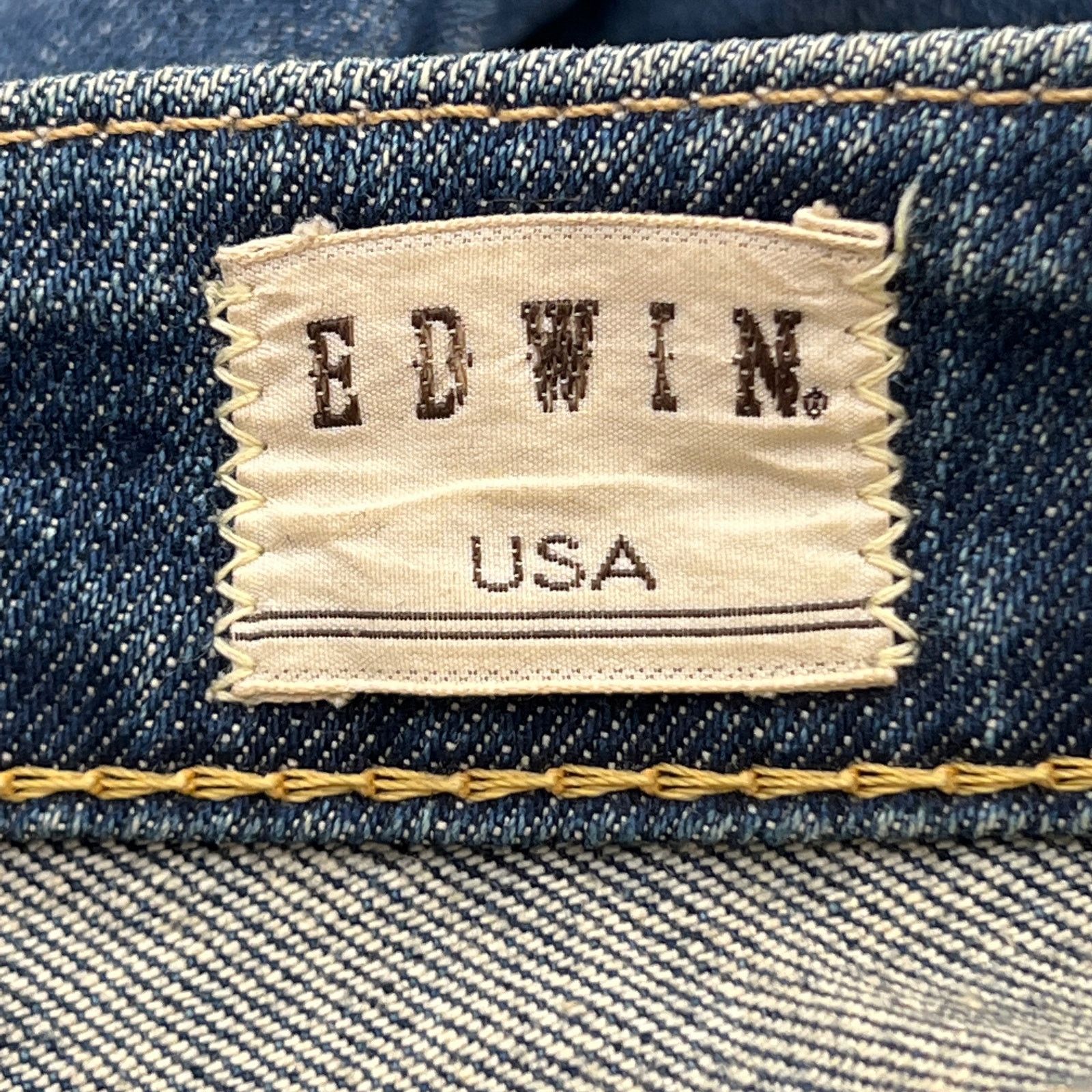Edwin Edwin Jeans Straight Mid Rise Blue Denim Size 27" / US 4 / IT 40 - 3 Thumbnail
