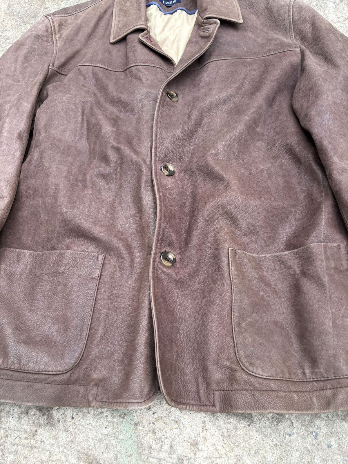 Genuine Leather Vintage Reed Brown Leather Jacket Size US XL / EU 56 / 4 - 9 Thumbnail
